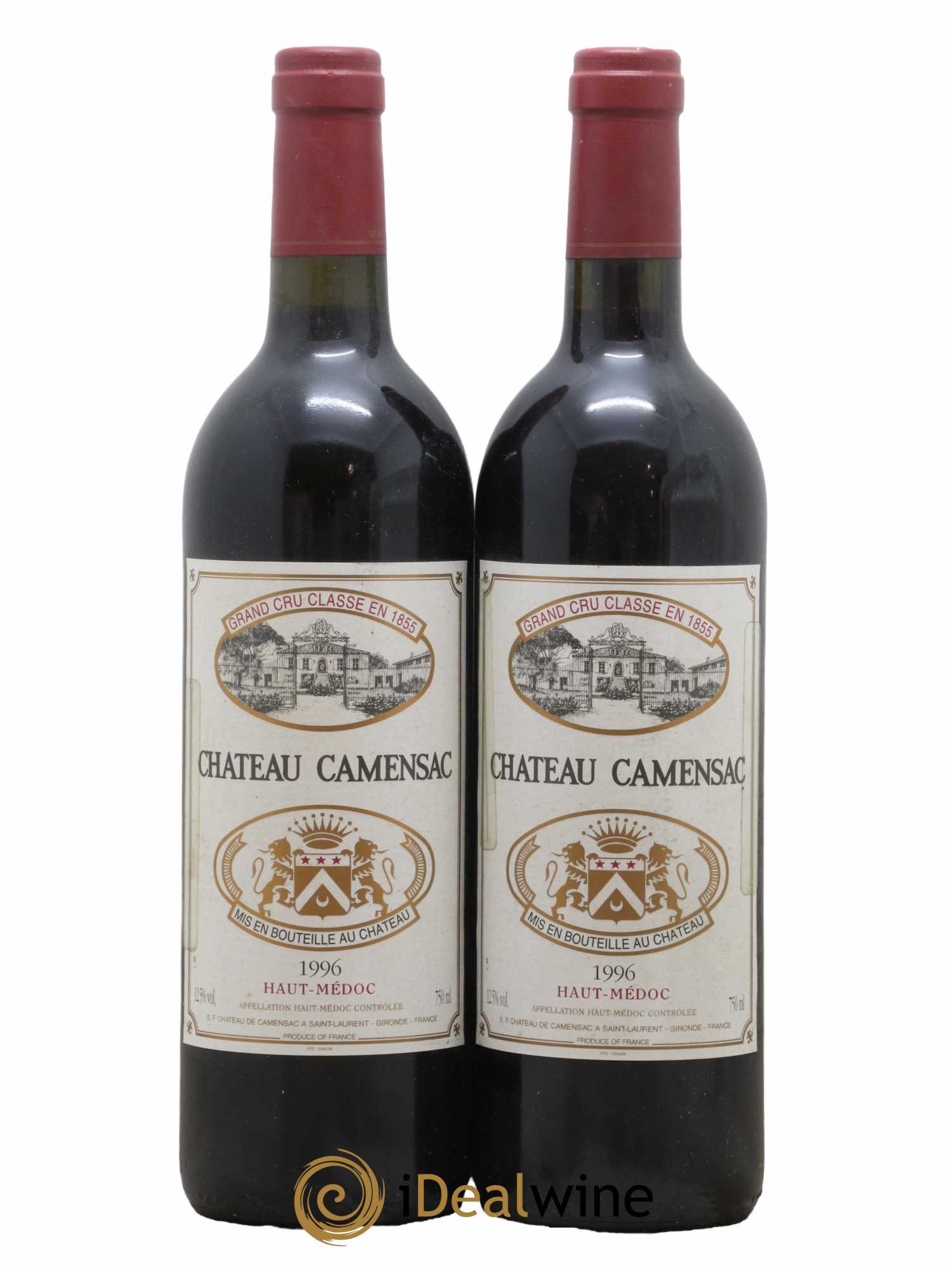 Château Camensac 5ème Grand Cru Classé 1996 - Lot de 2 bouteilles - 0