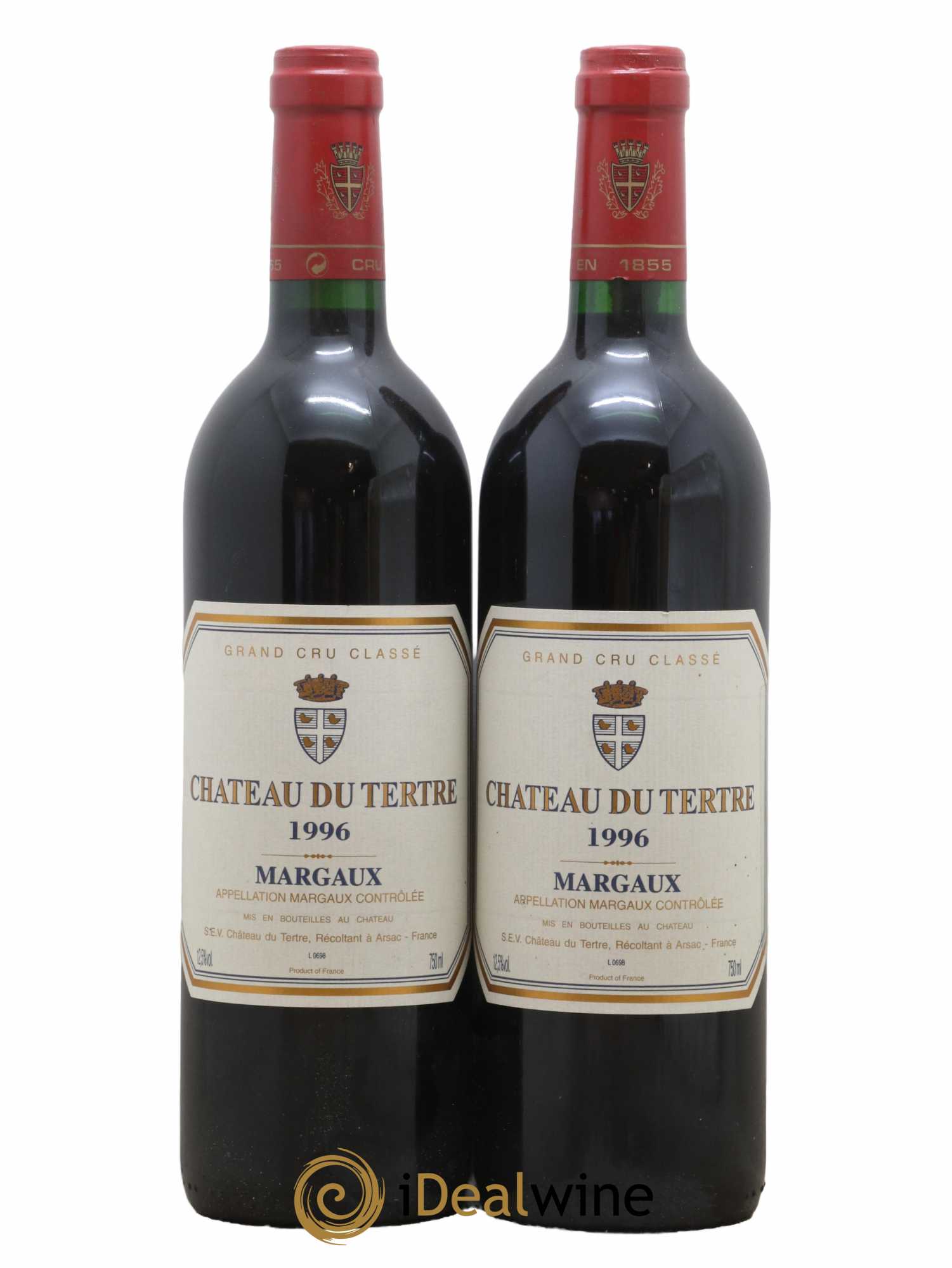 Château du Tertre 5ème Grand Cru Classé 1996 - Lot de 2 bouteilles - 0