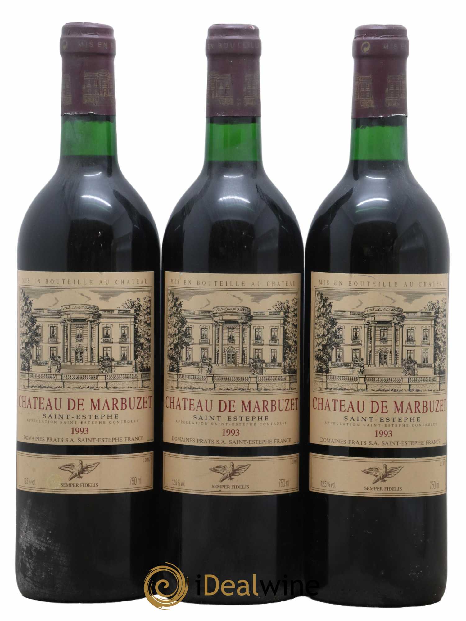Château de Marbuzet Cru Bourgeois 1993 - Lot de 3 bouteilles - 0
