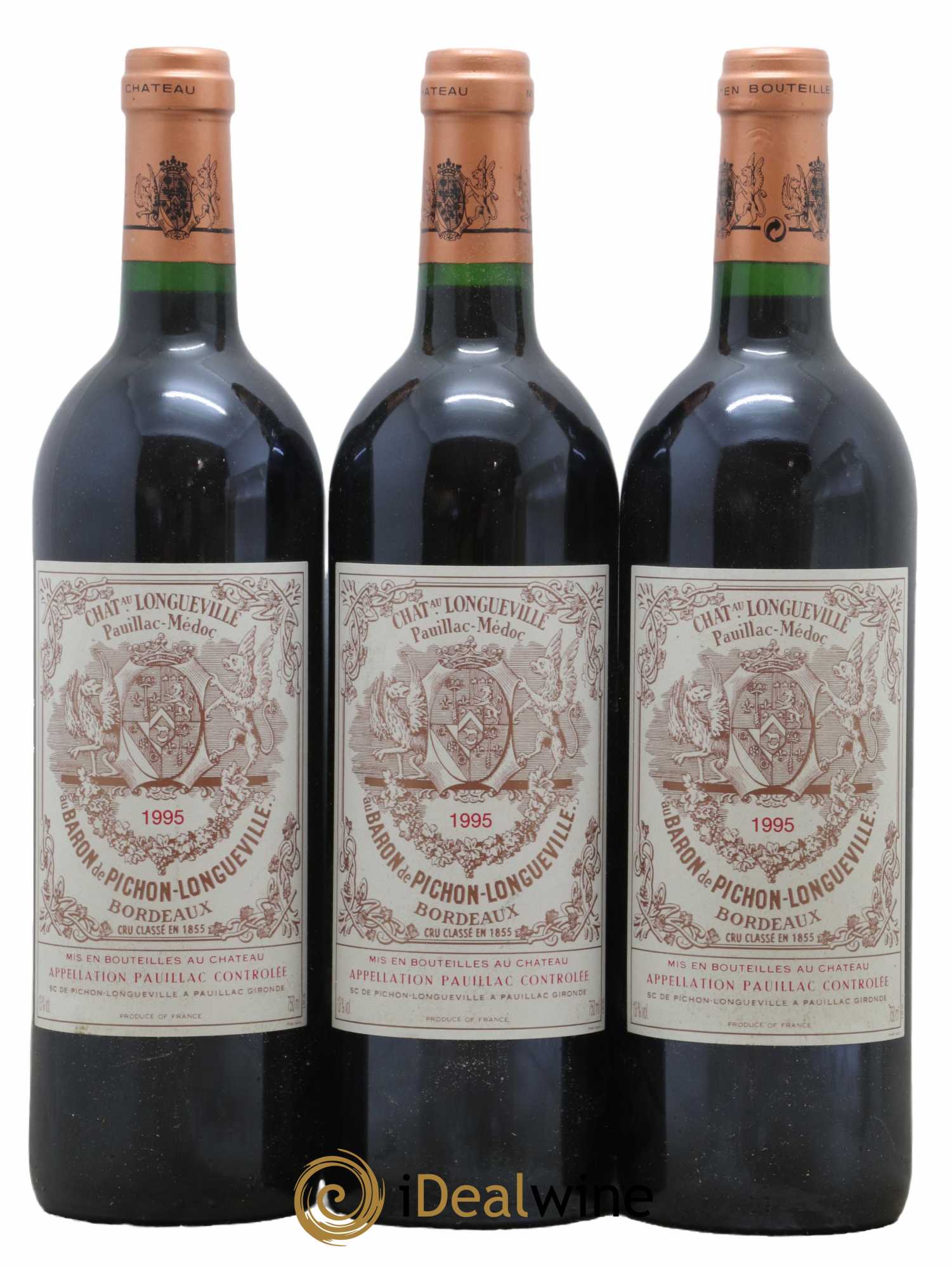 Pichon Longueville Baron 2ème Grand Cru Classé 1995 - Lot de 3 bouteilles - 0