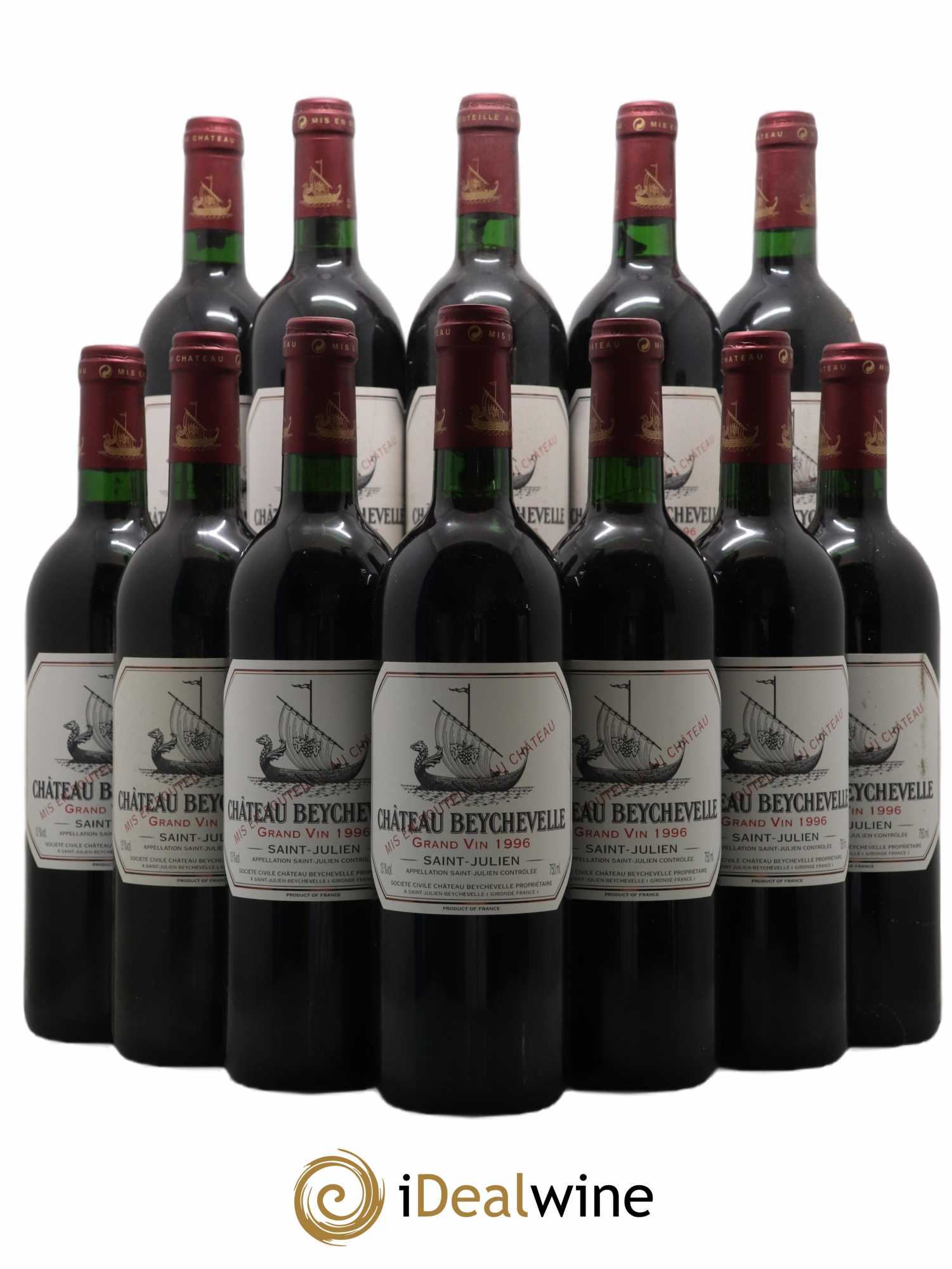 Château Beychevelle 4ème Grand Cru Classé 1996 - Lot de 12 bouteilles - 0