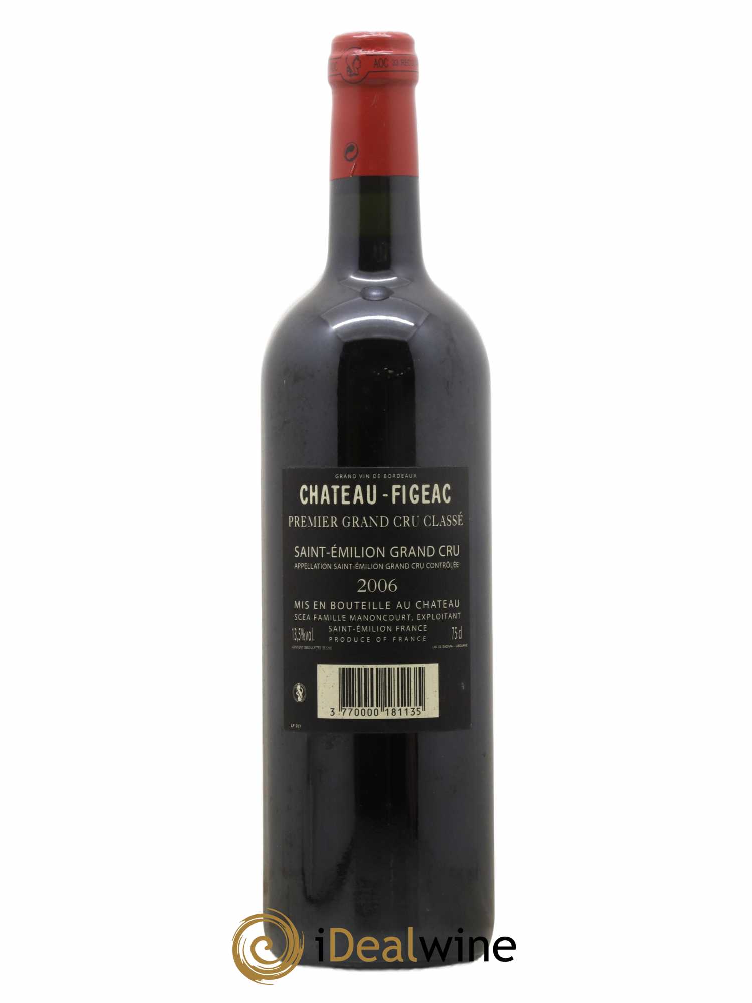 Château Figeac 1er Grand Cru Classé A 2006 - Lot de 1 bouteille - 1