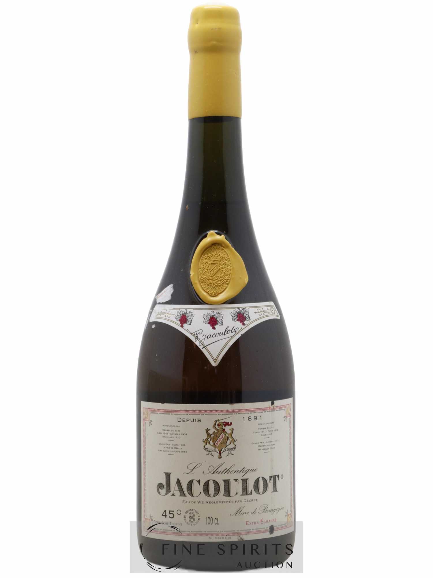 Jacoulot Of. L'Authentique Extra Egrappé 1L - Lot of 1 bottle - 0