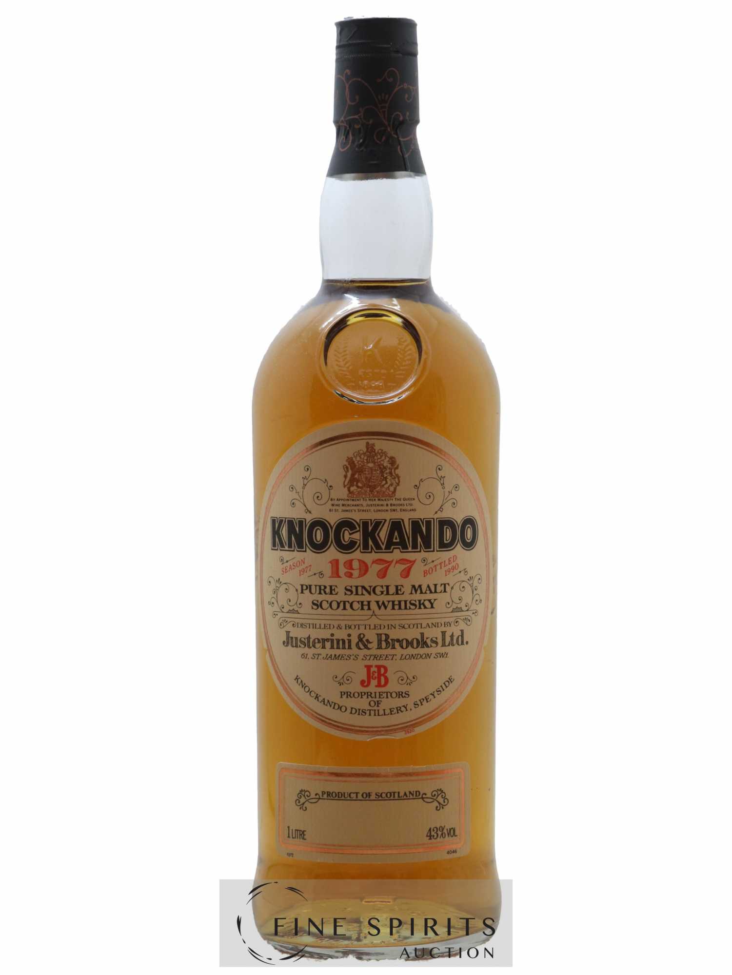 Knockando 1977 Of. bottled 1990 (1L) 1L - Lot de 1 bouteille - 1
