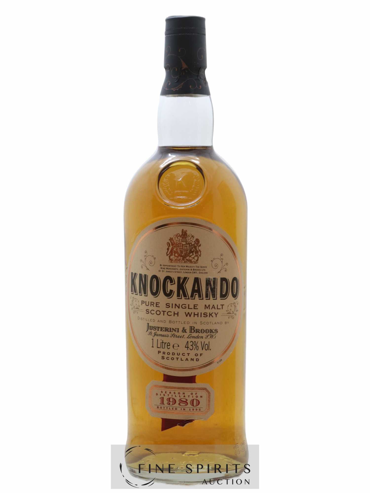 Knockando 1980 Of. bottled 1995 (1L) 1L - Lot of 1 bottle - 1