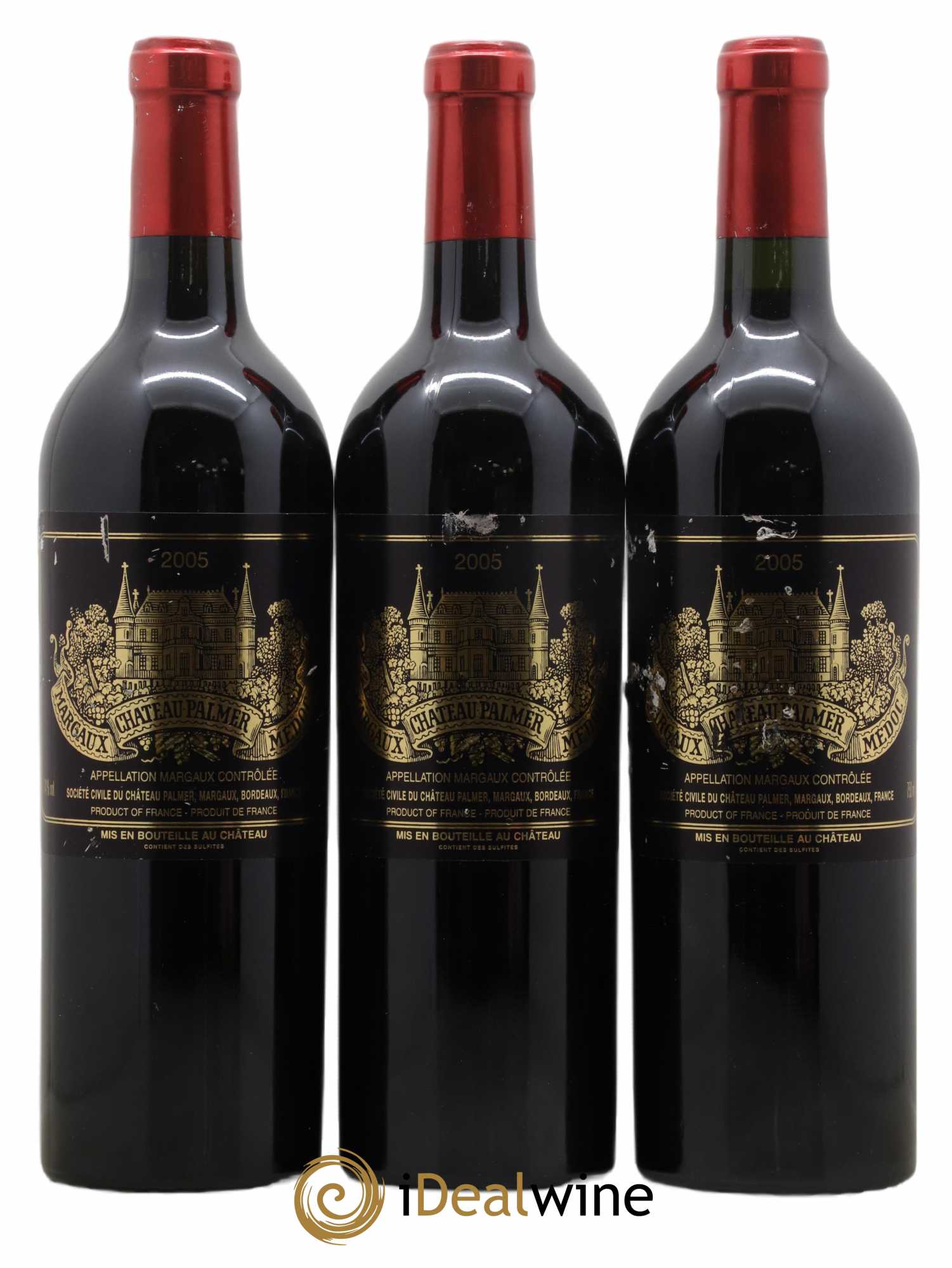 Château Palmer 3ème Grand Cru Classé 2005 - Lot de 3 bouteilles - 0