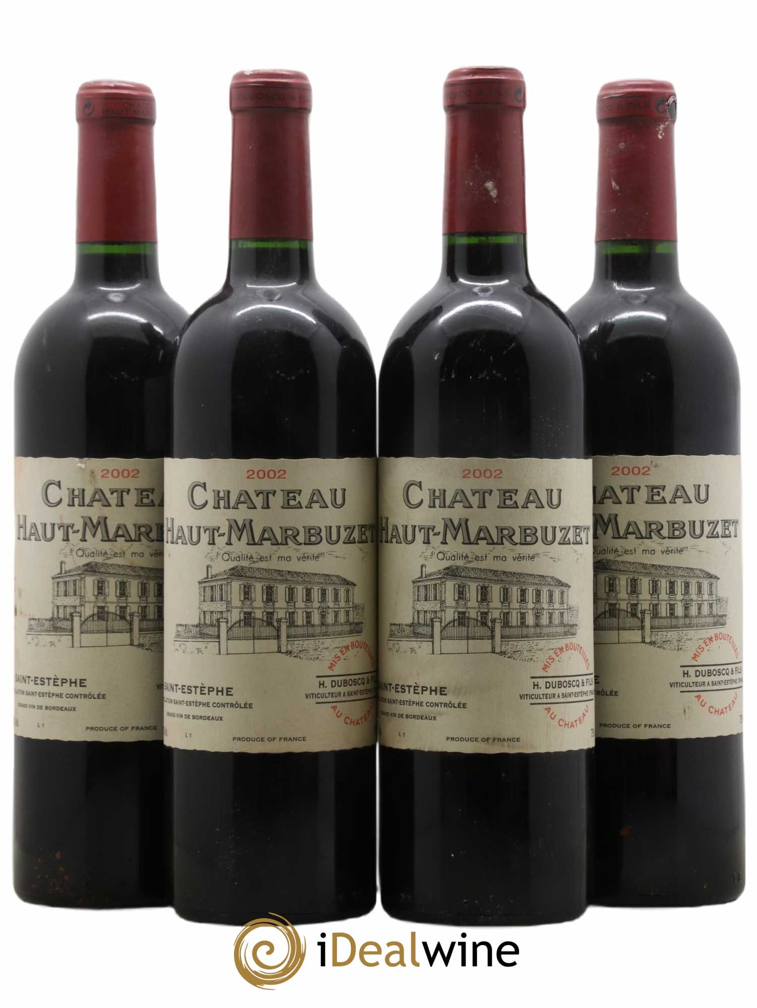 Château Haut Marbuzet 2002 - Lot de 4 bouteilles - 0
