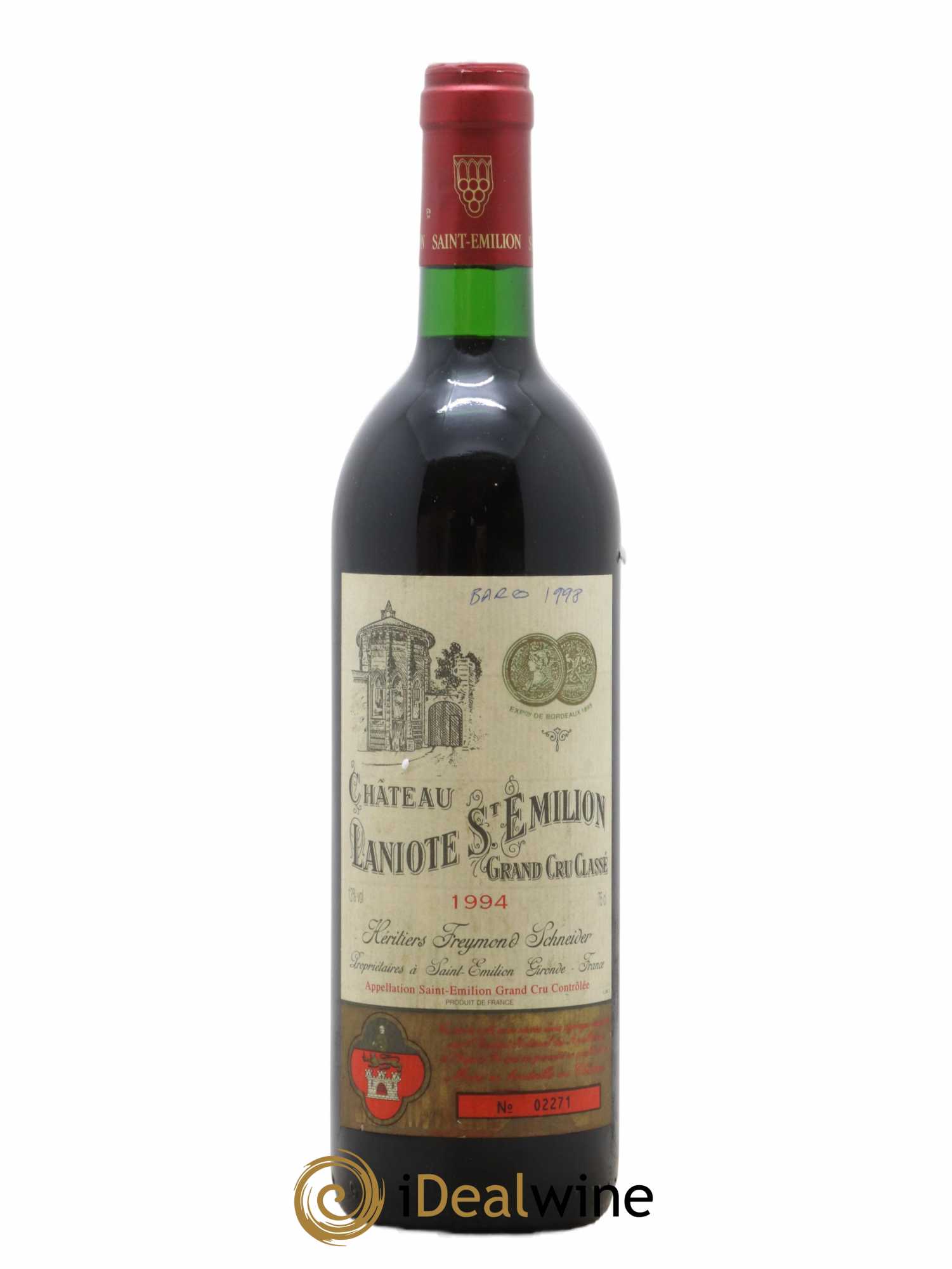 Château Laniote Grand Cru Classé 1994 - Lot de 1 bouteille - 0