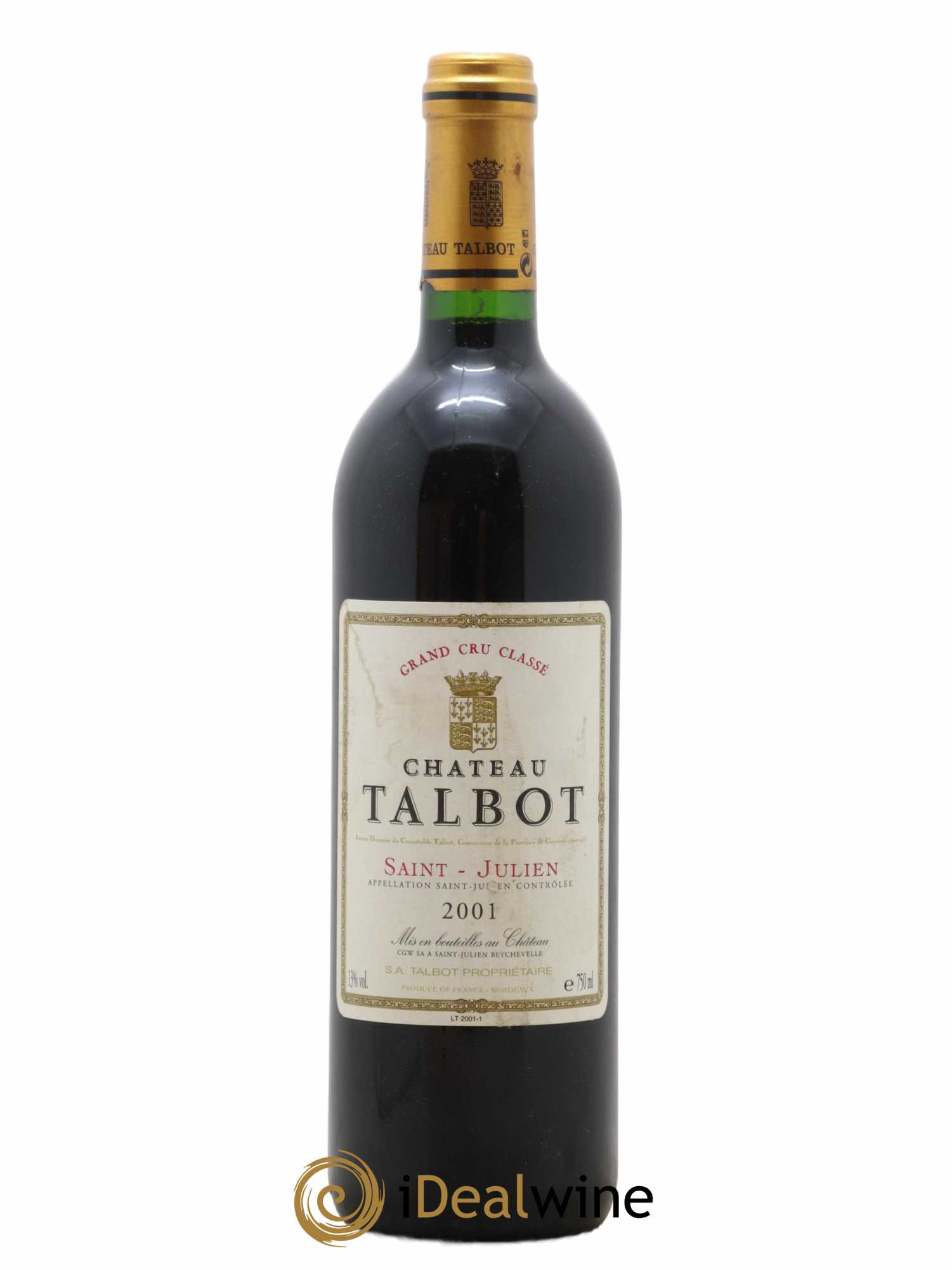 Château Talbot 4ème Grand Cru Classé 2001 - Lot of 1 bottle - 0