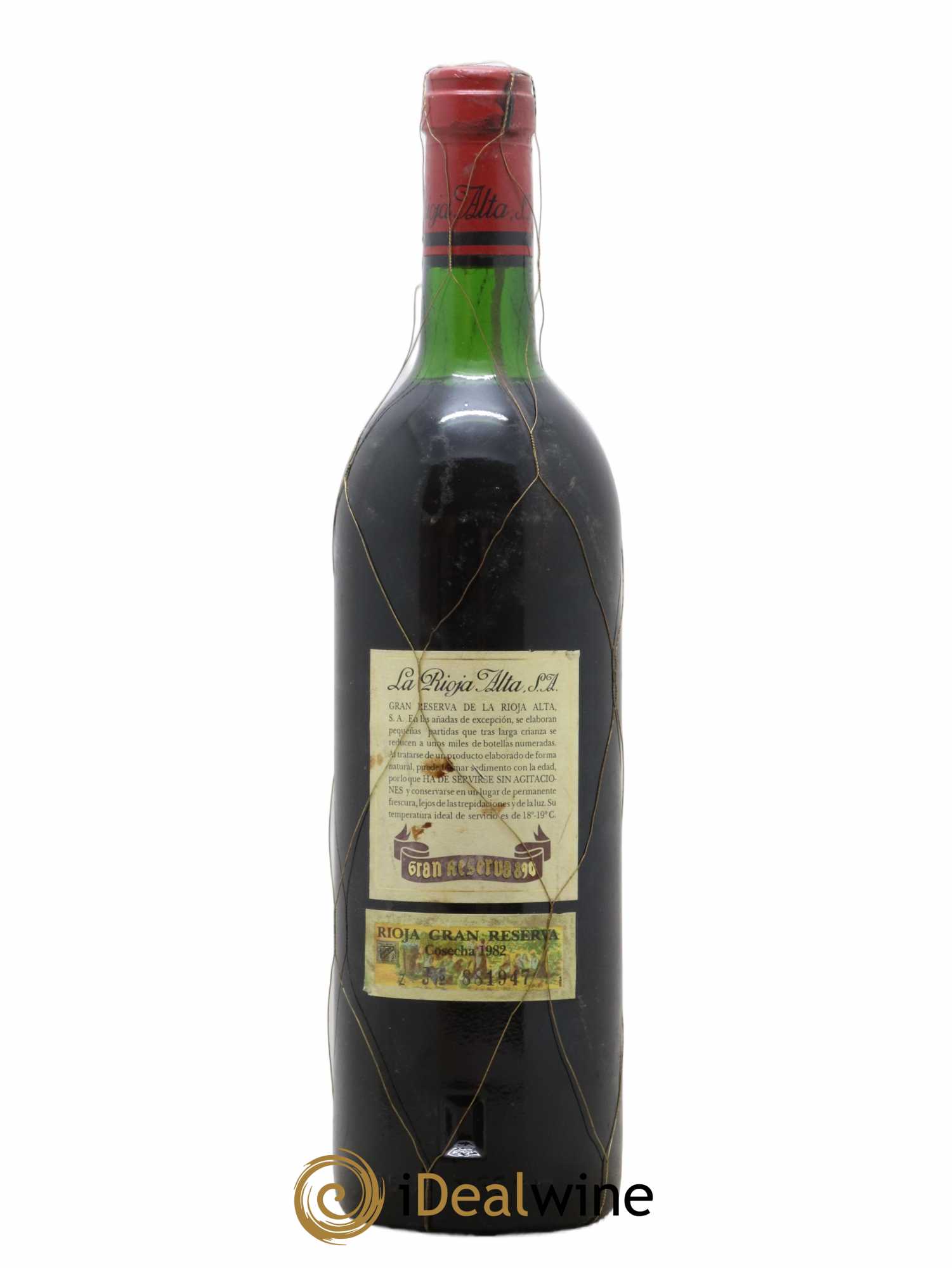 Rioja DOCa Gran Reserva 890 La Rioja Alta 1982 - Lot de 1 bouteille - 1