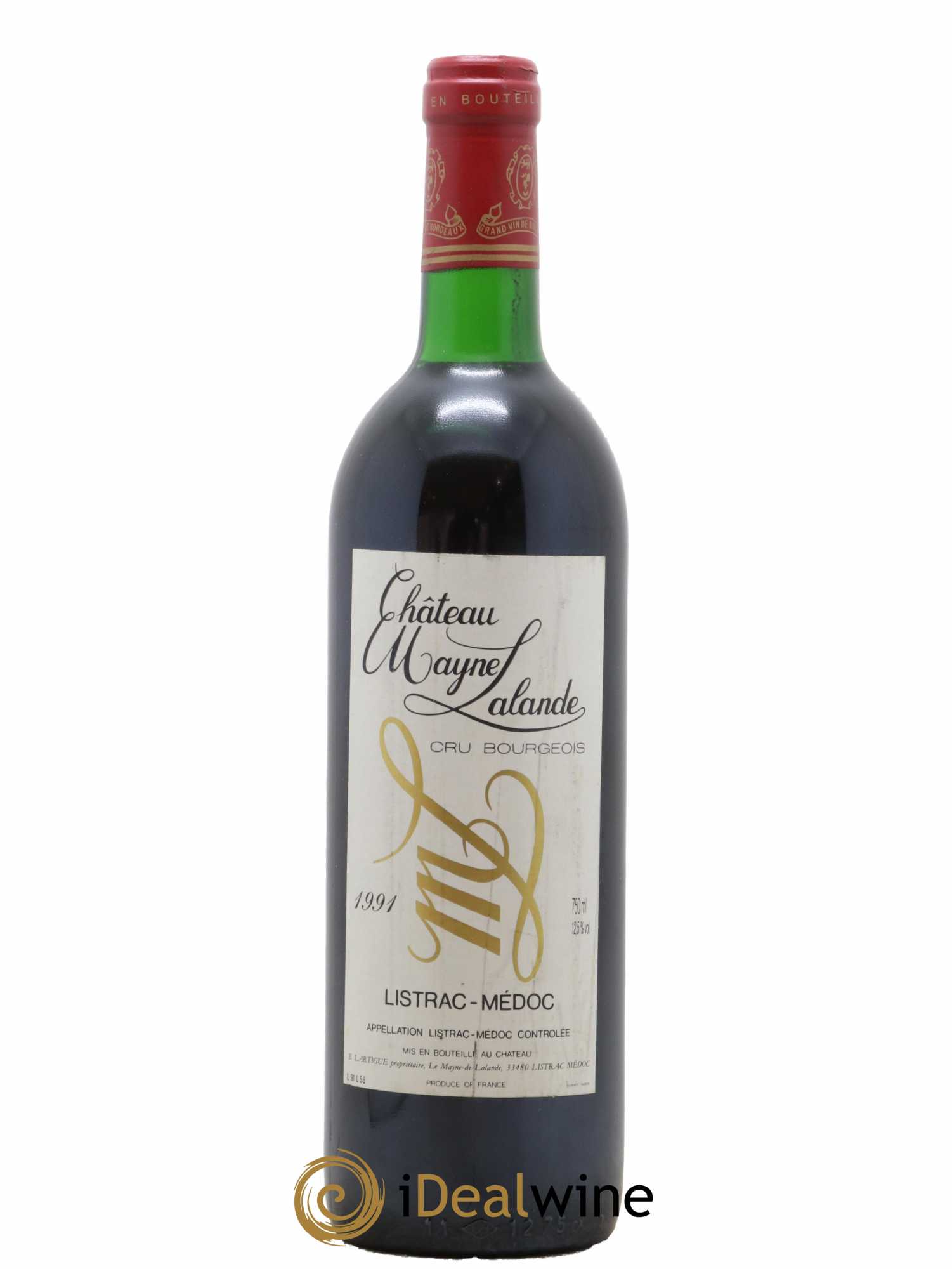 Château Mayne Lalande Cru Bourgeois 1991 - Lot de 1 bouteille - 0