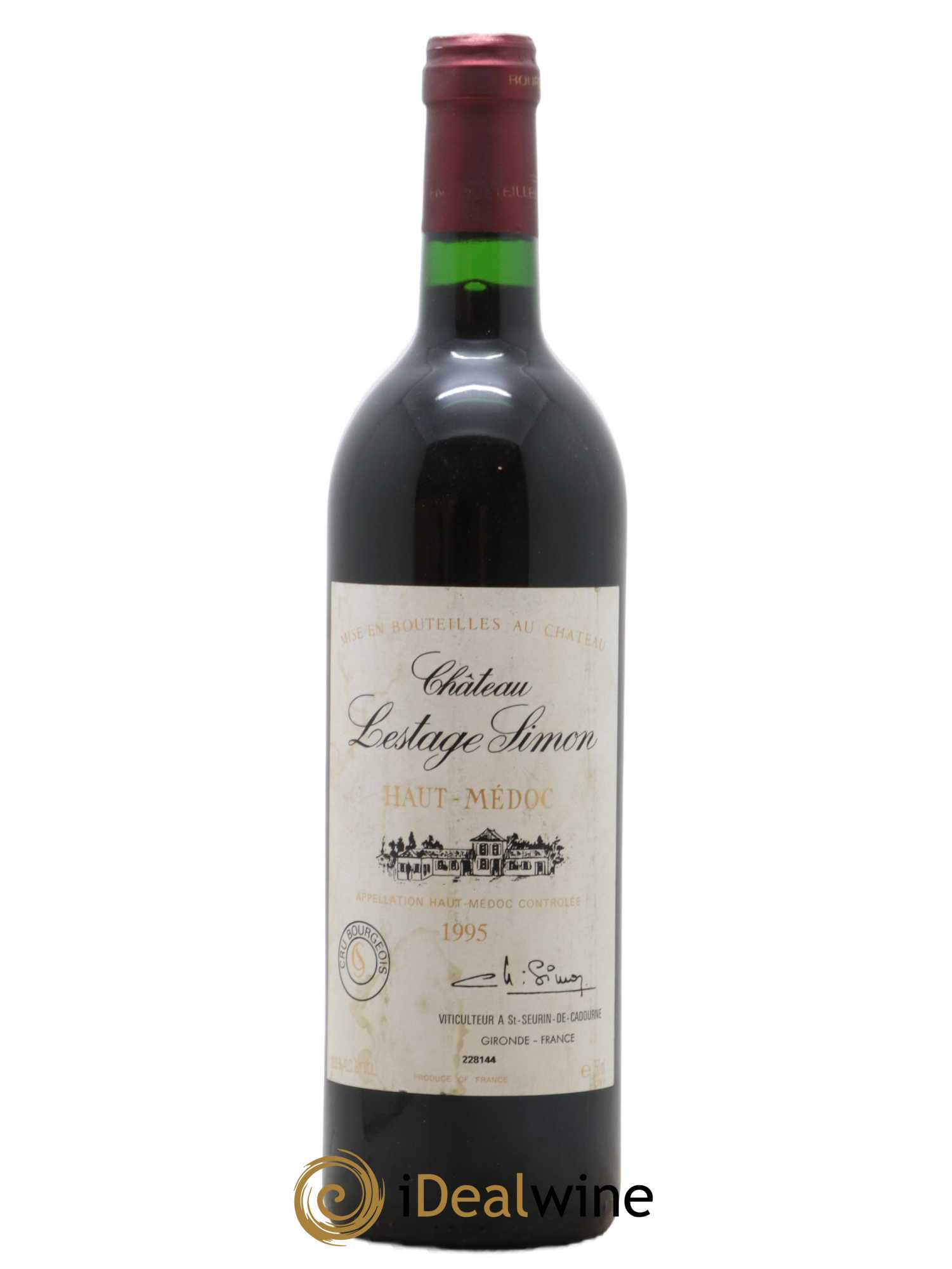 Château Lestage Simon Cru Bourgeois 1995 - Lot de 1 bouteille - 0