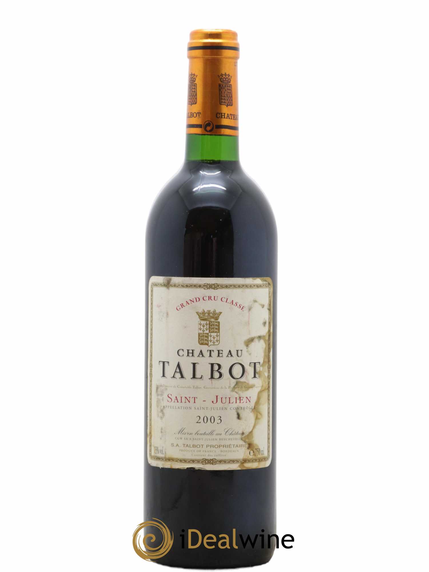 Château Talbot 4ème Grand Cru Classé 2003 - Lot de 1 bouteille - 0