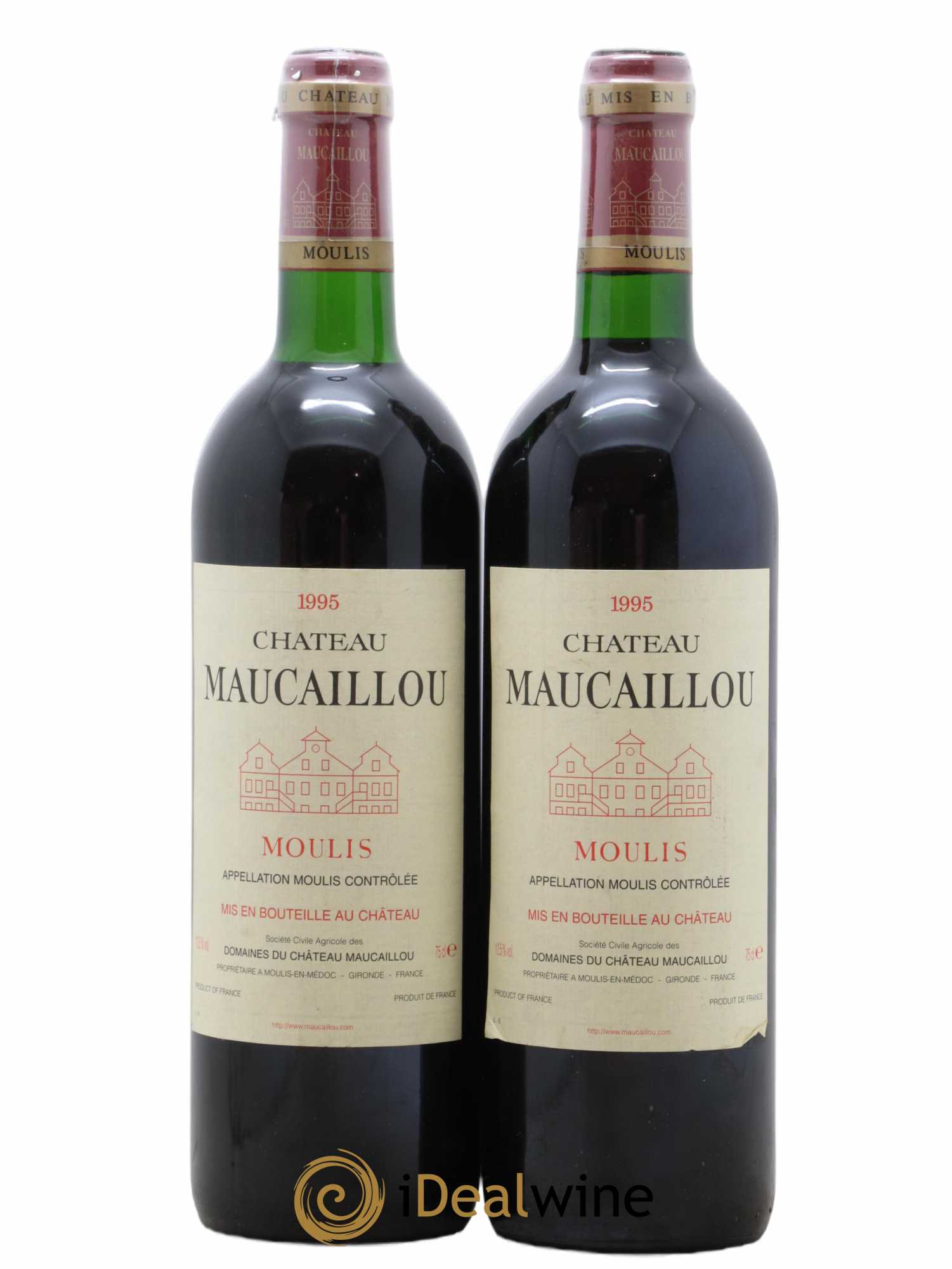 Château Maucaillou 1995 - Lot de 2 bouteilles - 0