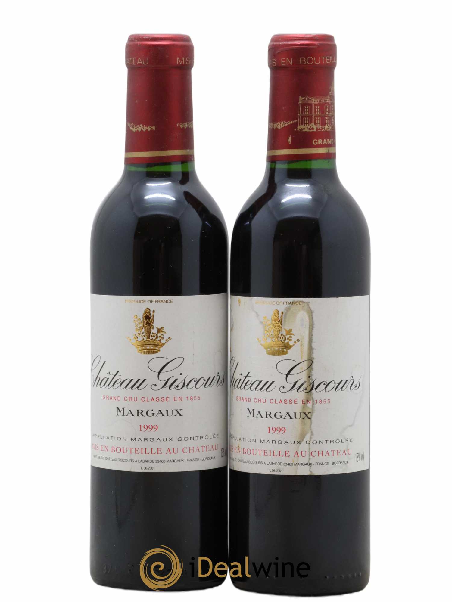 Château Giscours 3ème Grand Cru Classé 1999 - Lot de 2 demi bouteilles - 0