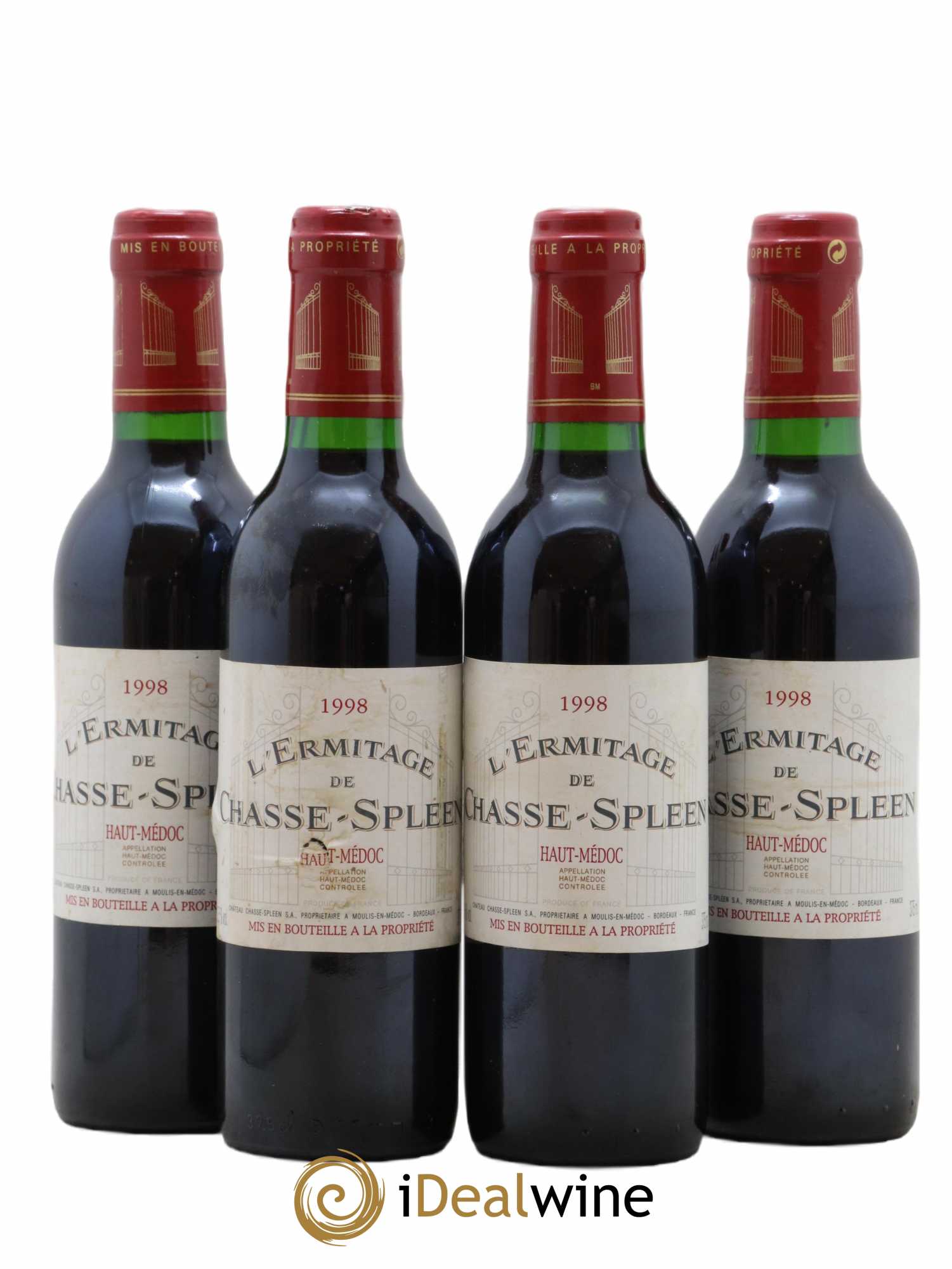 Héritage (Ermitage) de Chasse Spleen 1998 - Lot de 4 demi bouteilles - 0