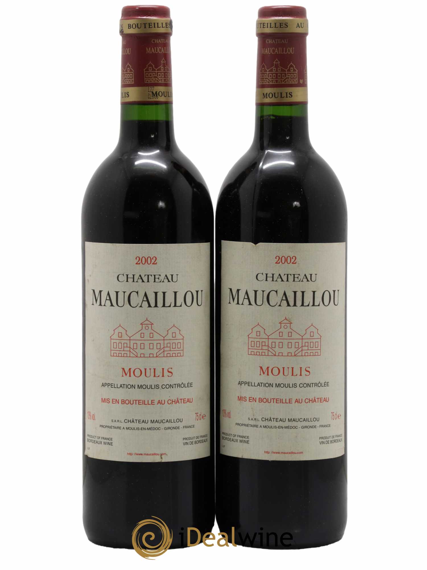 Château Maucaillou 2002 - Lot de 2 bouteilles - 0