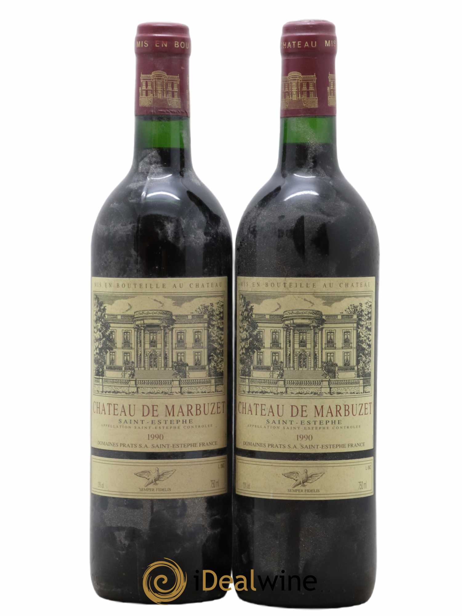 Château de Marbuzet Cru Bourgeois 1990 - Lot de 2 bouteilles - 0
