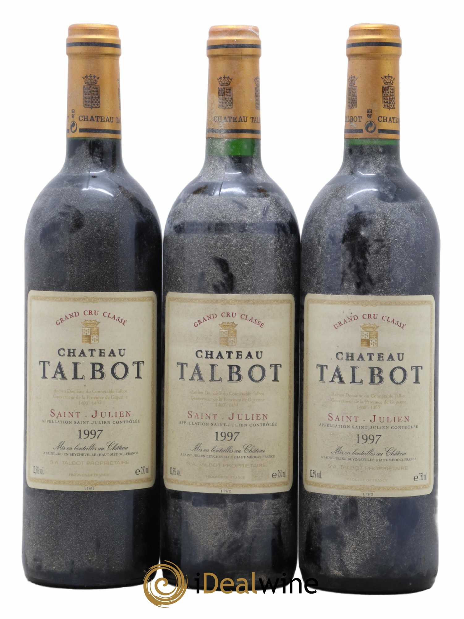 Château Talbot 4ème Grand Cru Classé 1997 - Lot de 3 bouteilles - 0