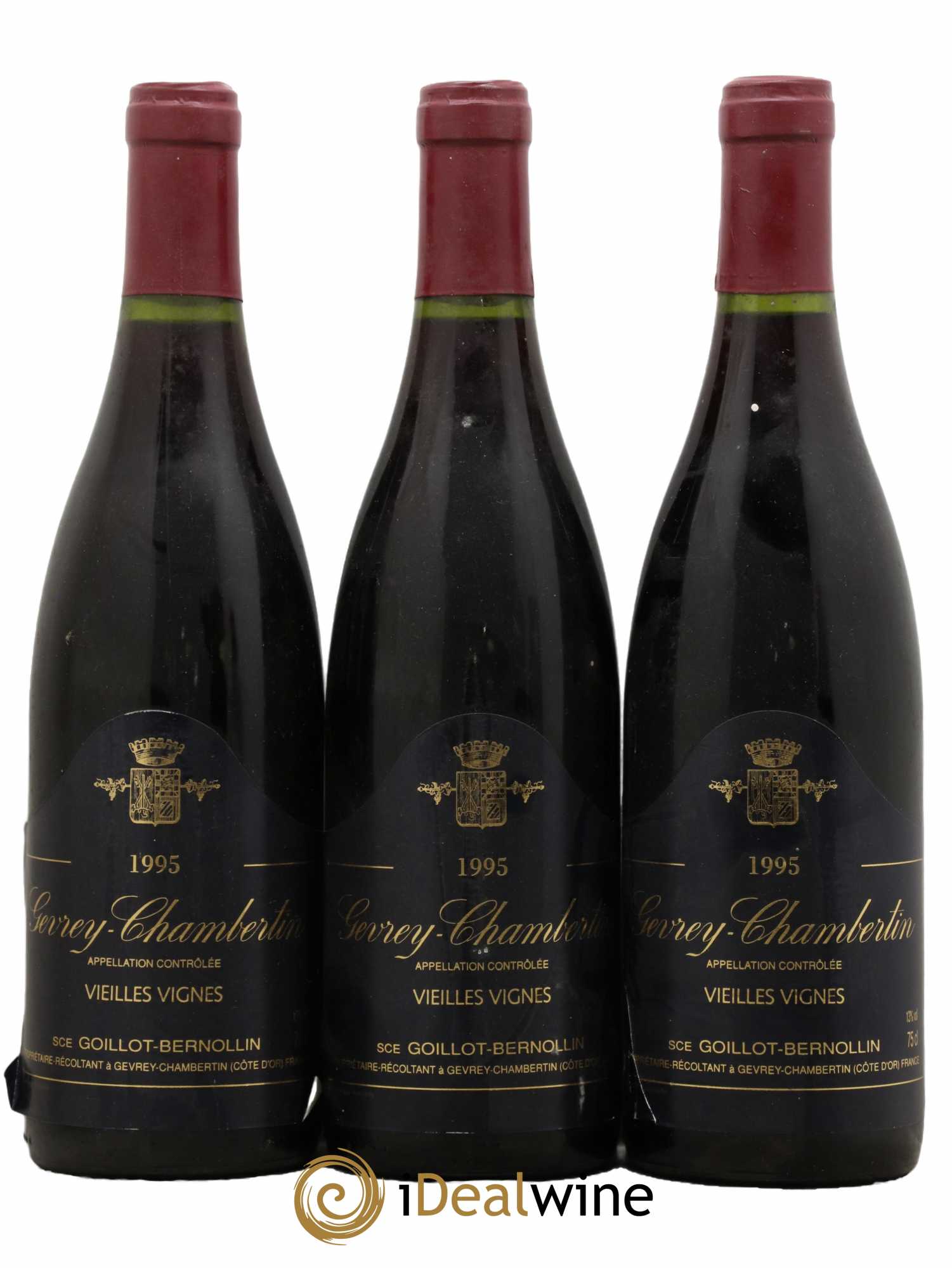 Gevrey-Chambertin Vieilles Vignes Domaine Goillot Bernollin 1995 - Lot de 3 bouteilles - 0