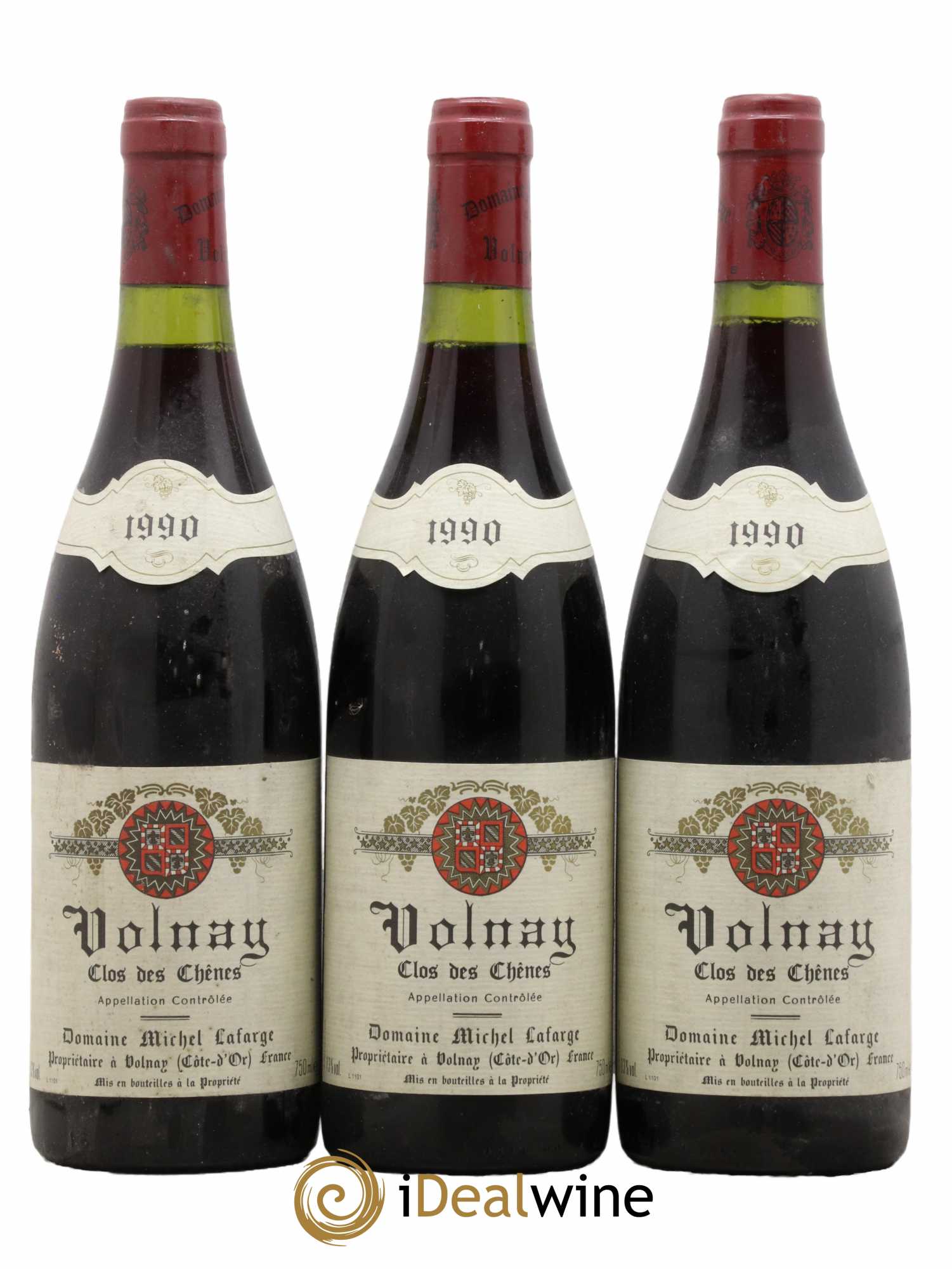 Volnay 1er Cru Clos des Chênes Lafarge (Domaine) 1990 - Lot de 3 bouteilles - 0