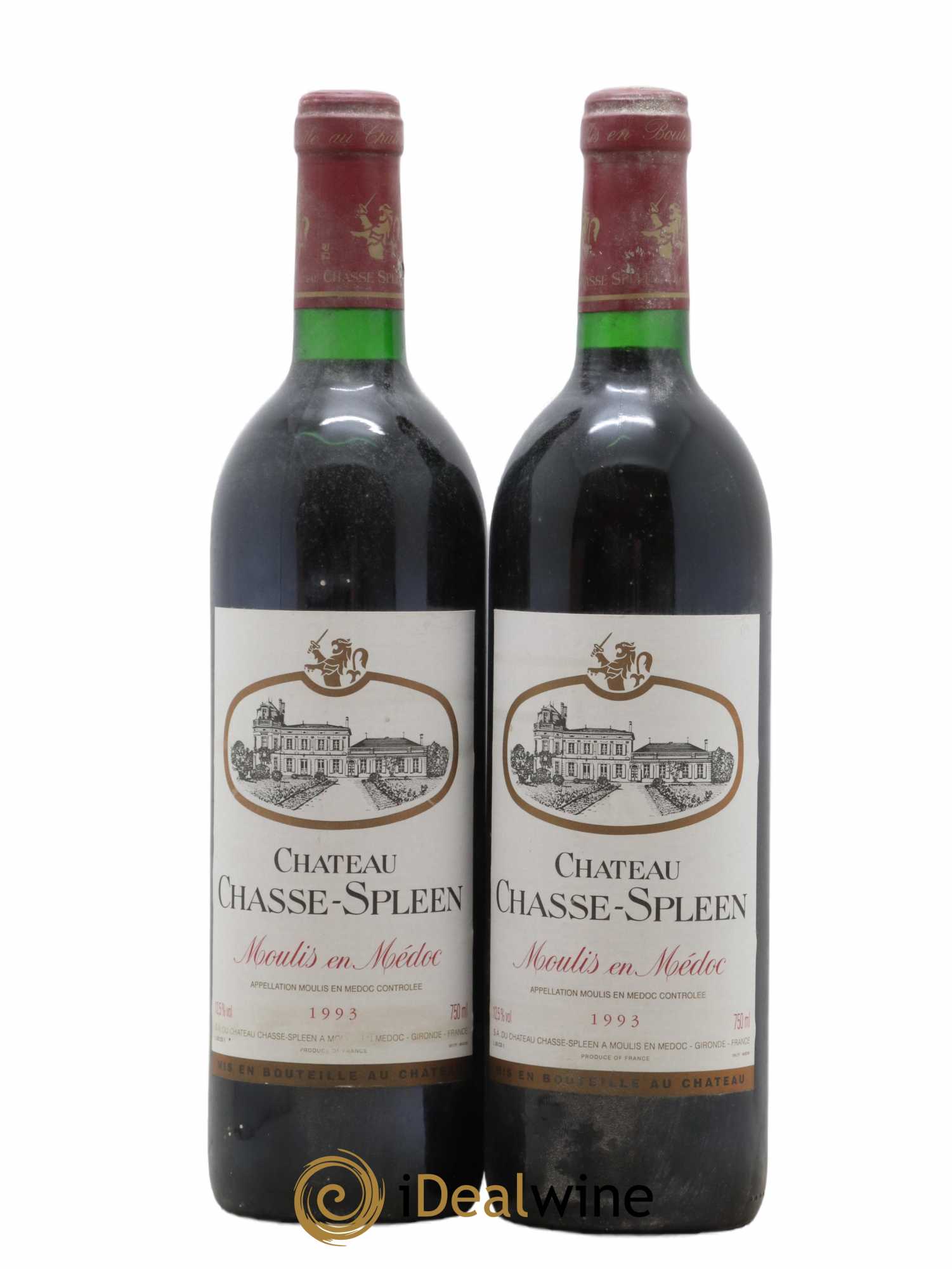 Château Chasse Spleen 1993 - Lot de 2 bouteilles - 0