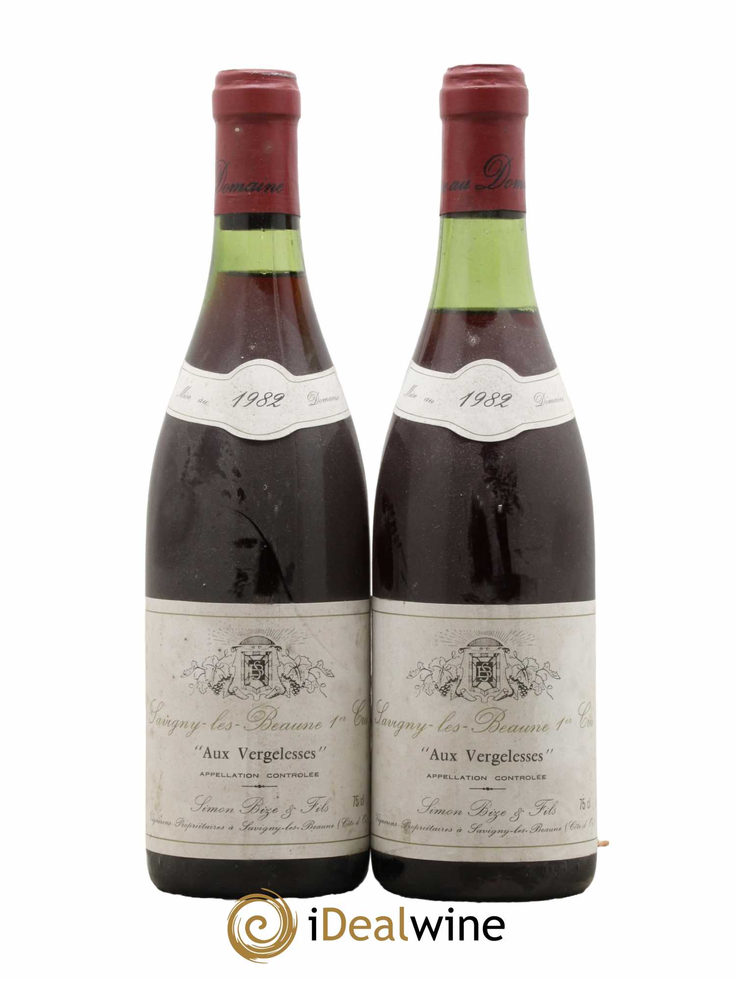 Savigny-lès-Beaune 1er Cru Aux Vergelesses Simon Bize & Fils 1982 - Lot de 2 bouteilles - 0