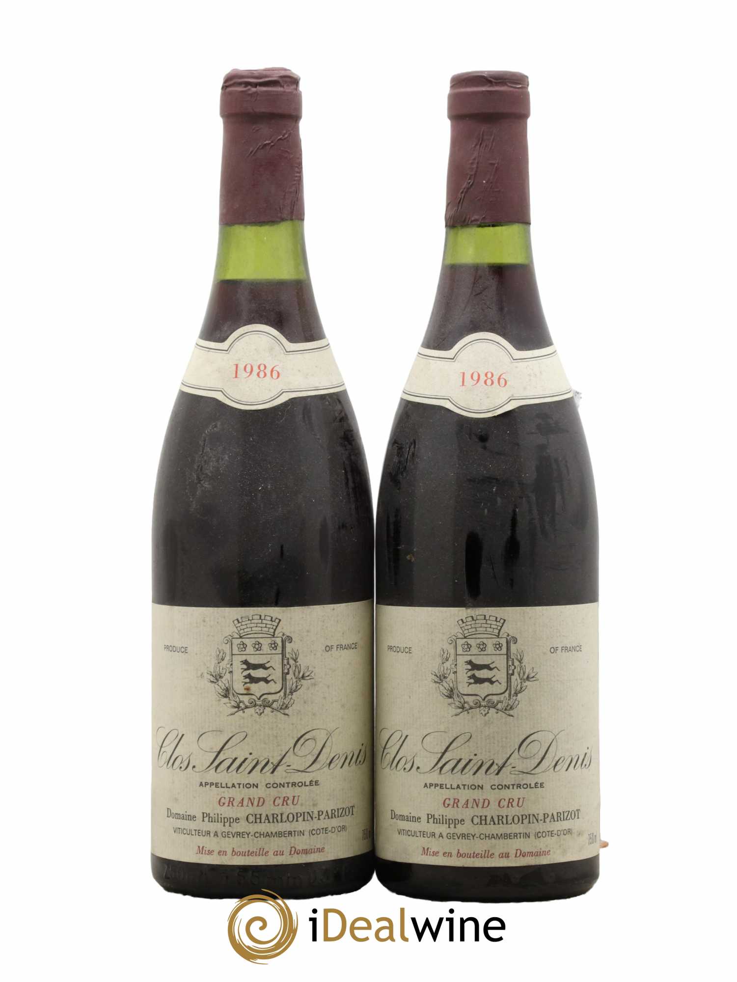 Clos Saint-Denis Grand Cru Charlopin-Parizot 1986 - Lot de 2 bouteilles - 0