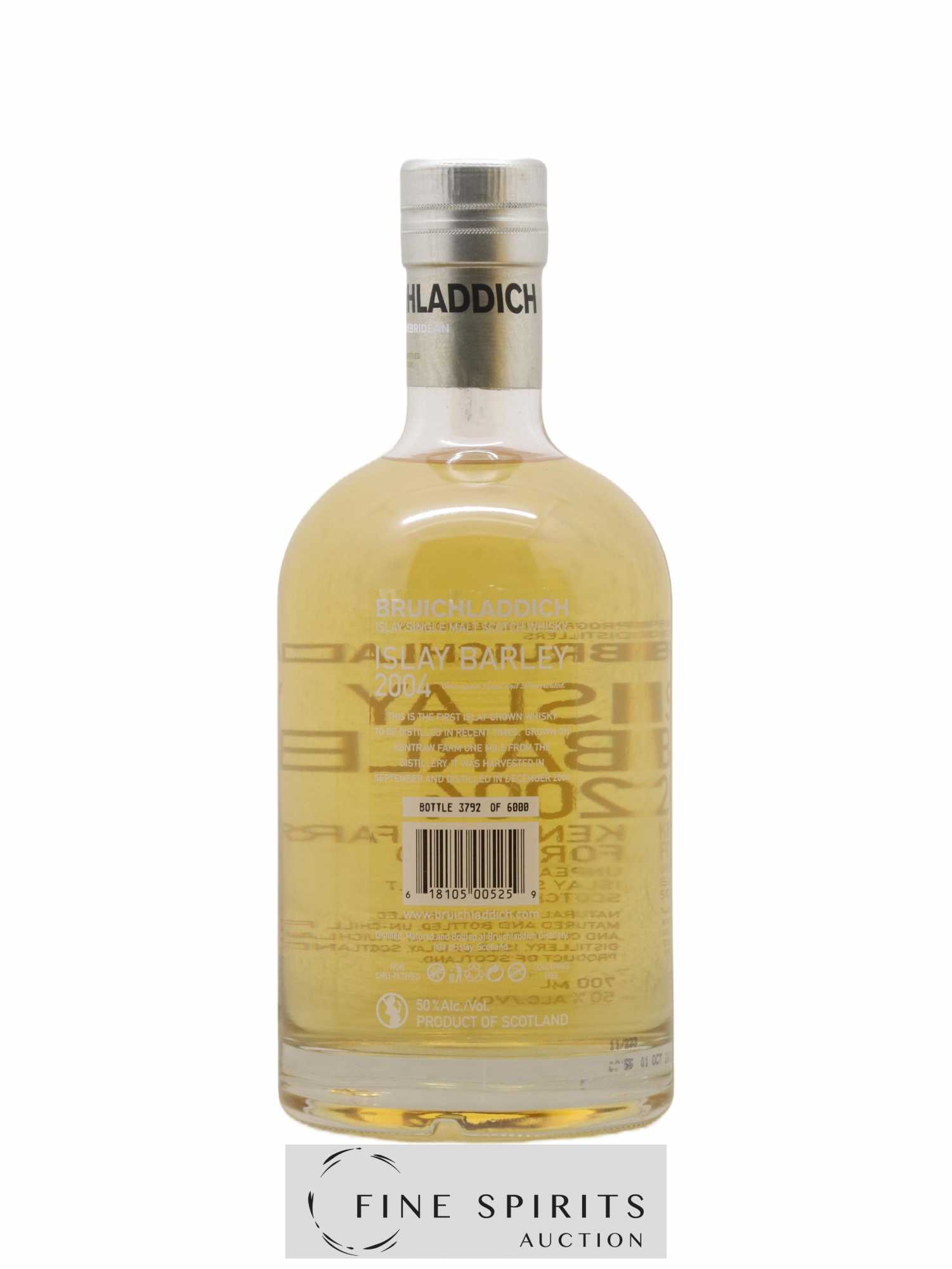 Bruichladdich 2004 Of. Islay Barley Kentraw Farm One of 6000 - Lot de 1 bouteille - 2
