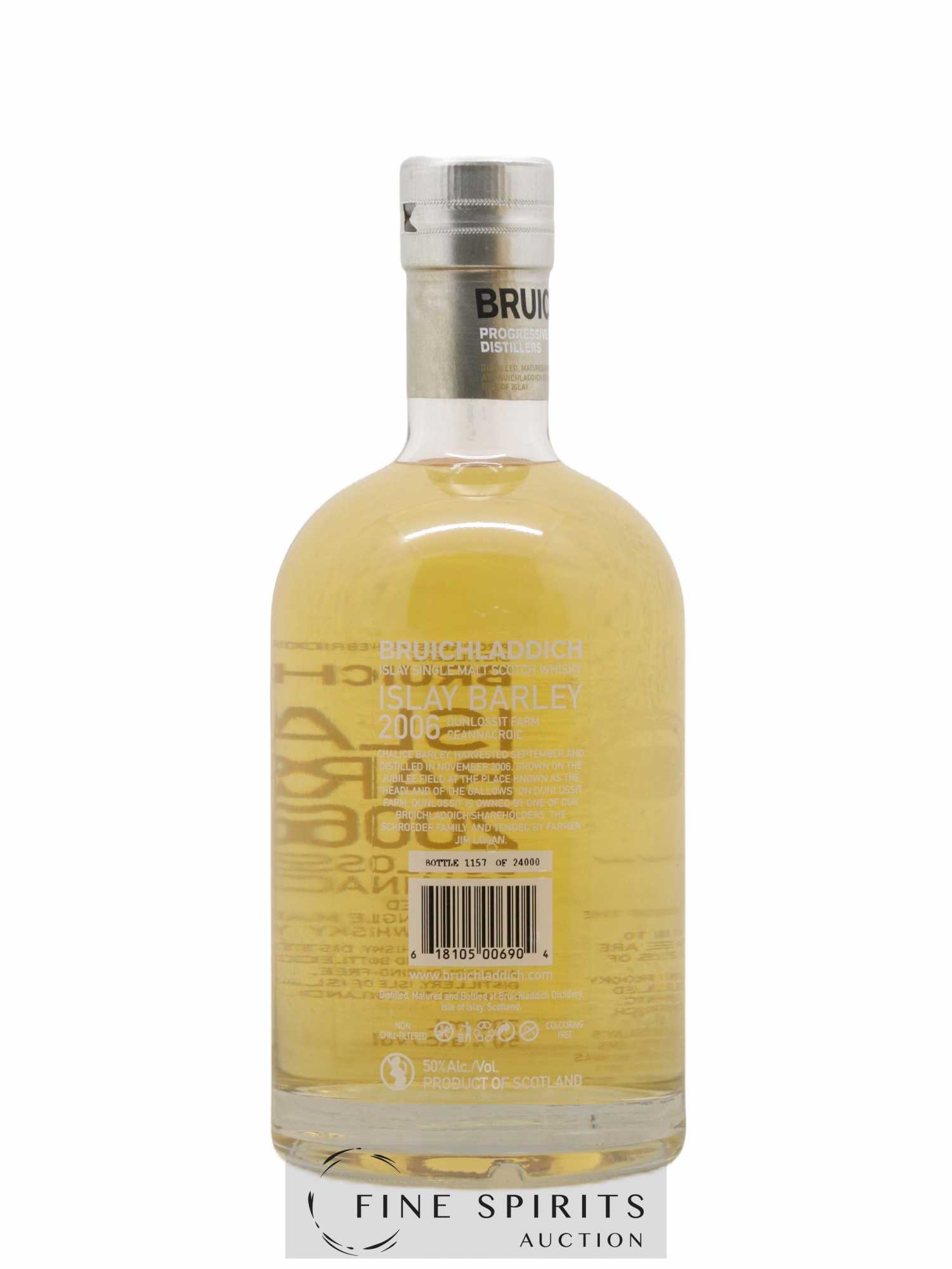 Bruichladdich 2006 Of. Islay Barley Dunlossit Farm One of 24000 - Lot of 1 bottle - 2