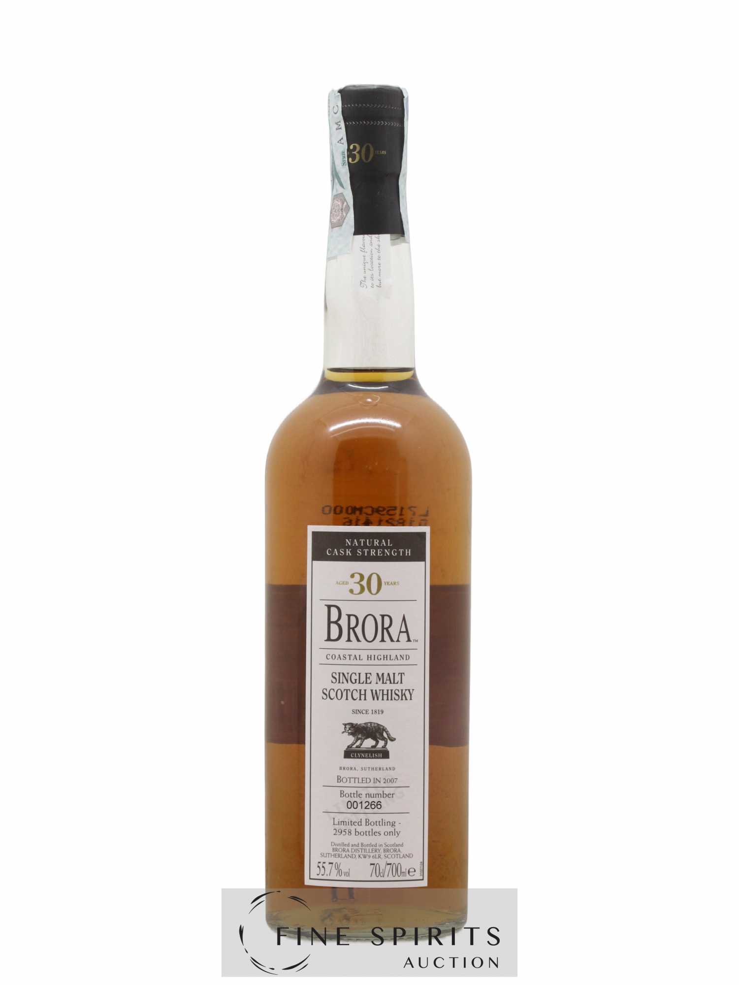 Brora 30 years Of. Natural Cask Strength One of 2958 - bottled 2007 Limited Bottling - Lot de 1 bouteille - 1