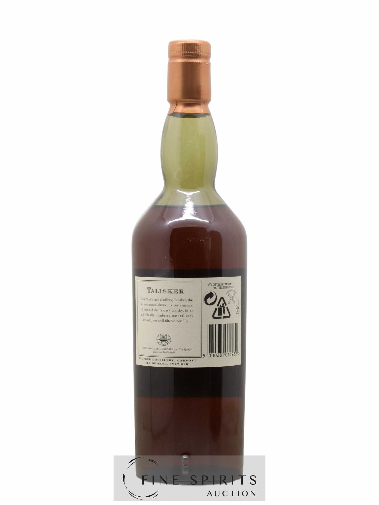 Talisker 20 years 1981 Of. Natural Cask Strength - One of 9000 - bottled 2002 Limited Edition - Lot of 1 bottle - 2