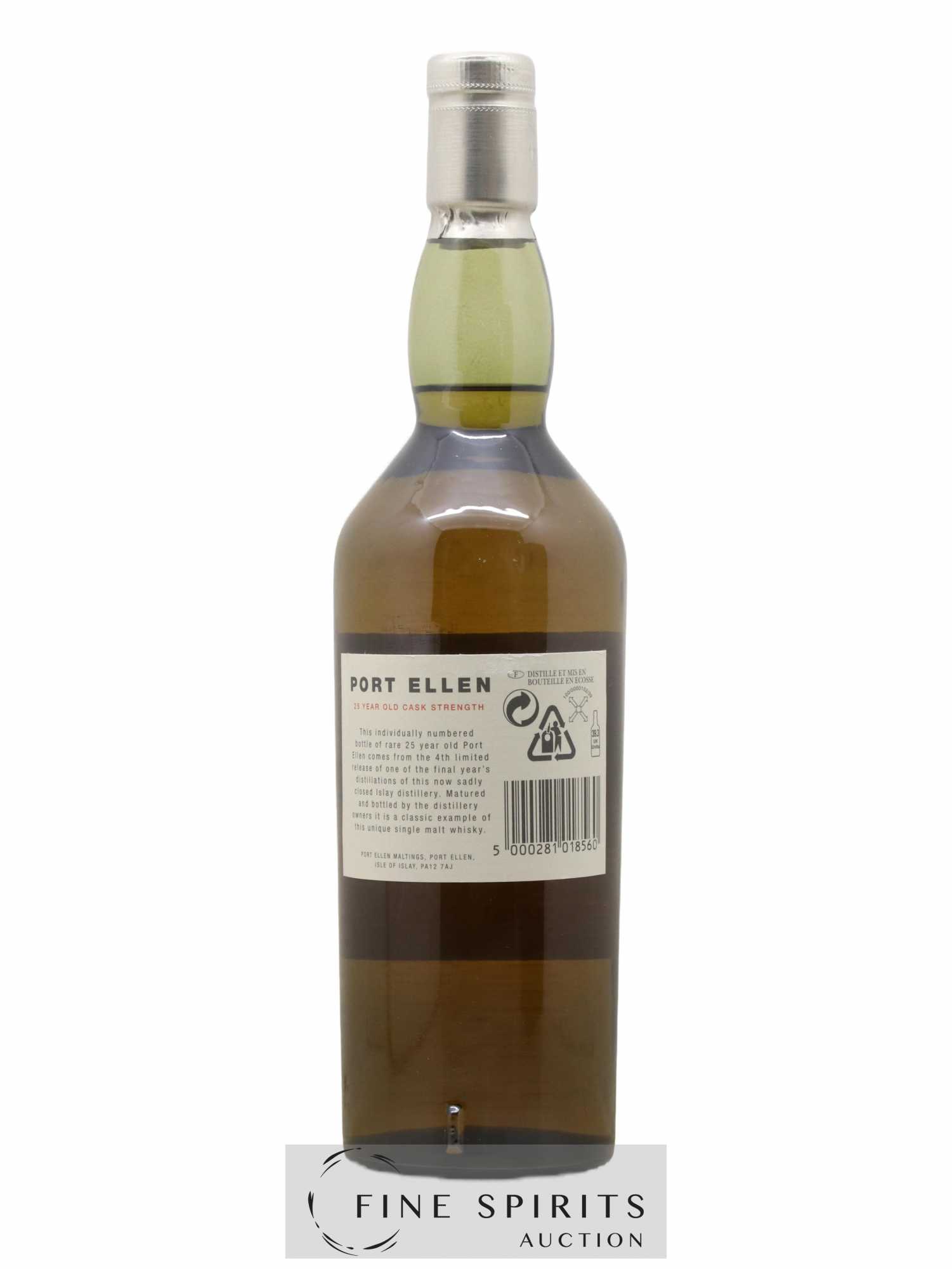 Port Ellen 25 years 1978 Of. 4th Release Natural Cask Strength - One of 5100 - bottled in 2004 Limited Edi - Lot of 1 bottle - 2