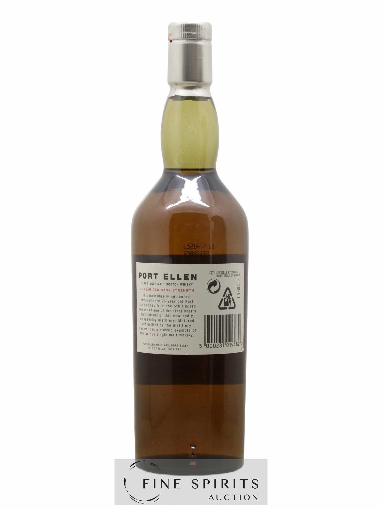 Port Ellen 25 years 1979 Of. 5th Release Natural Cask Strength - One of 5280 - bottled in 2005 - Lot de 1 bouteille - 2
