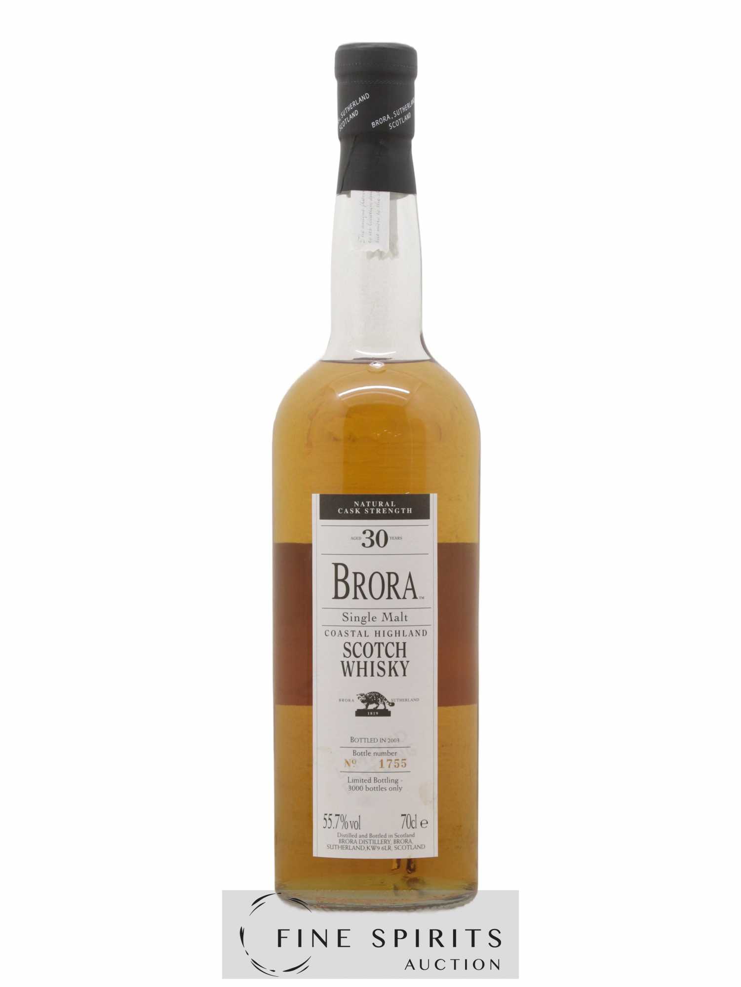 Brora 30 years Of. Natural Cask Strength One of 3000 - bottled 2003 - Lot de 1 bouteille - 2