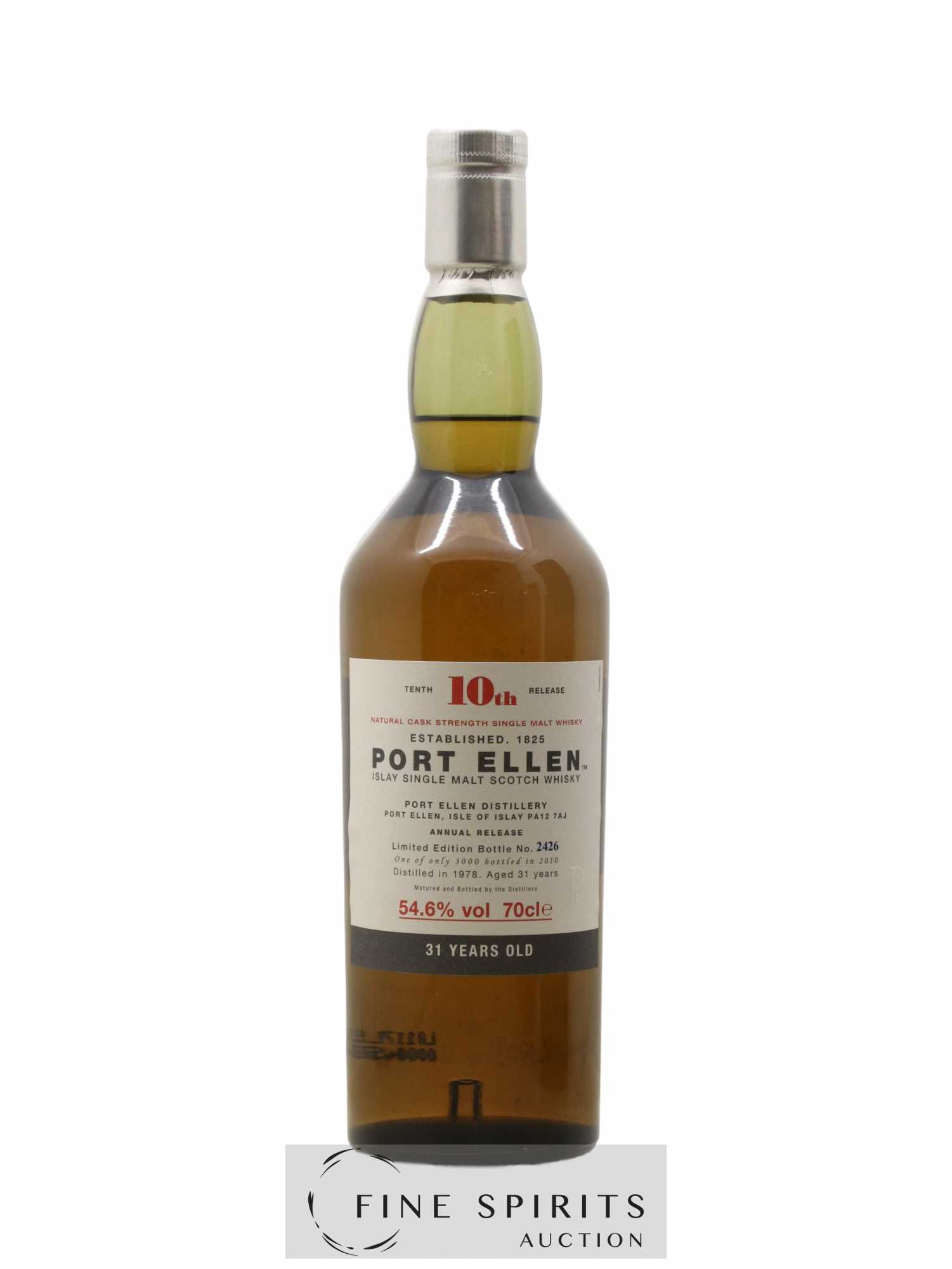 Port Ellen 31 years 1978 Of. 10th Release Natural Cask Strength - One of 3000 - bottled 2010 Limited Edition - Lot de 1 bouteille - 1