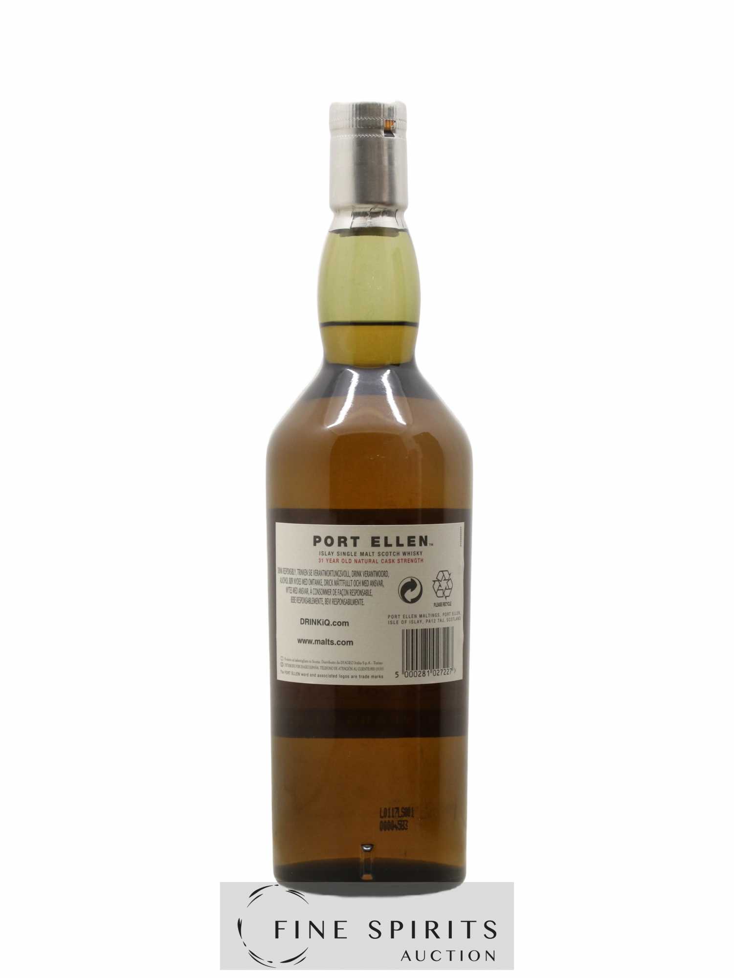 Port Ellen 31 years 1978 Of. 10th Release Natural Cask Strength - One of 3000 - bottled 2010 Limited Edition - Lot de 1 bouteille - 2