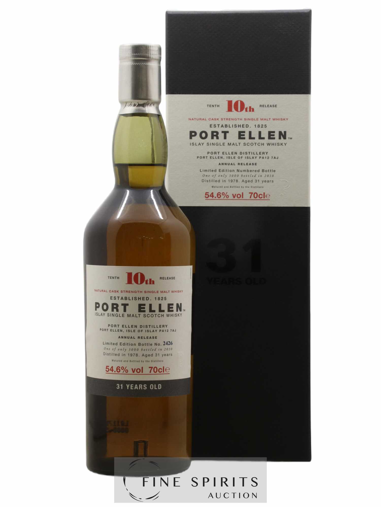 Port Ellen 31 years 1978 Of. 10th Release Natural Cask Strength - One of 3000 - bottled 2010 Limited Edition - Lot de 1 bouteille - 0