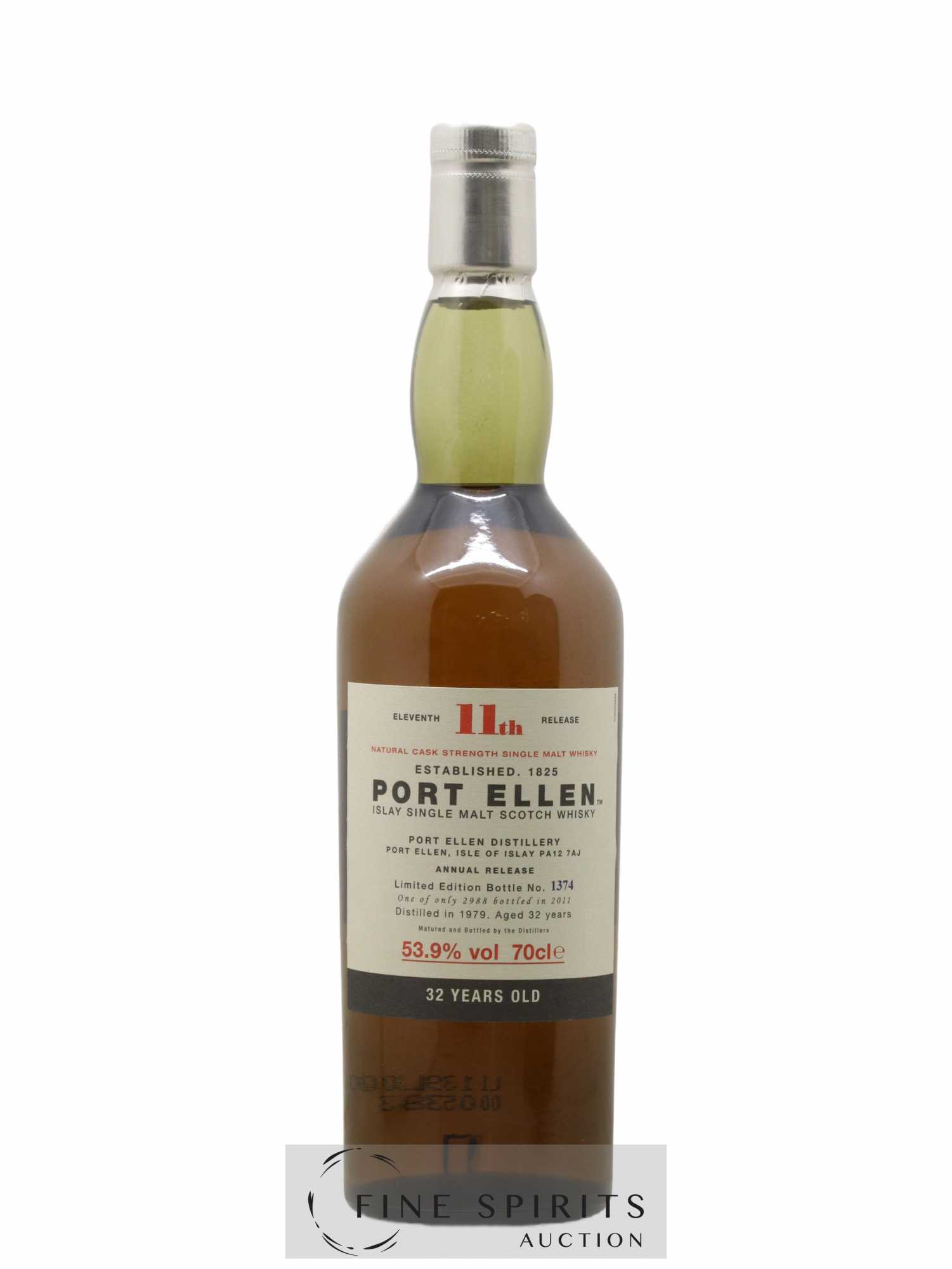 Port Ellen 32 years 1979 Of. 11th Release Natural Cask Strength - One of 2988 - bottled 2011 Limited Edition - Lot de 1 bouteille - 1