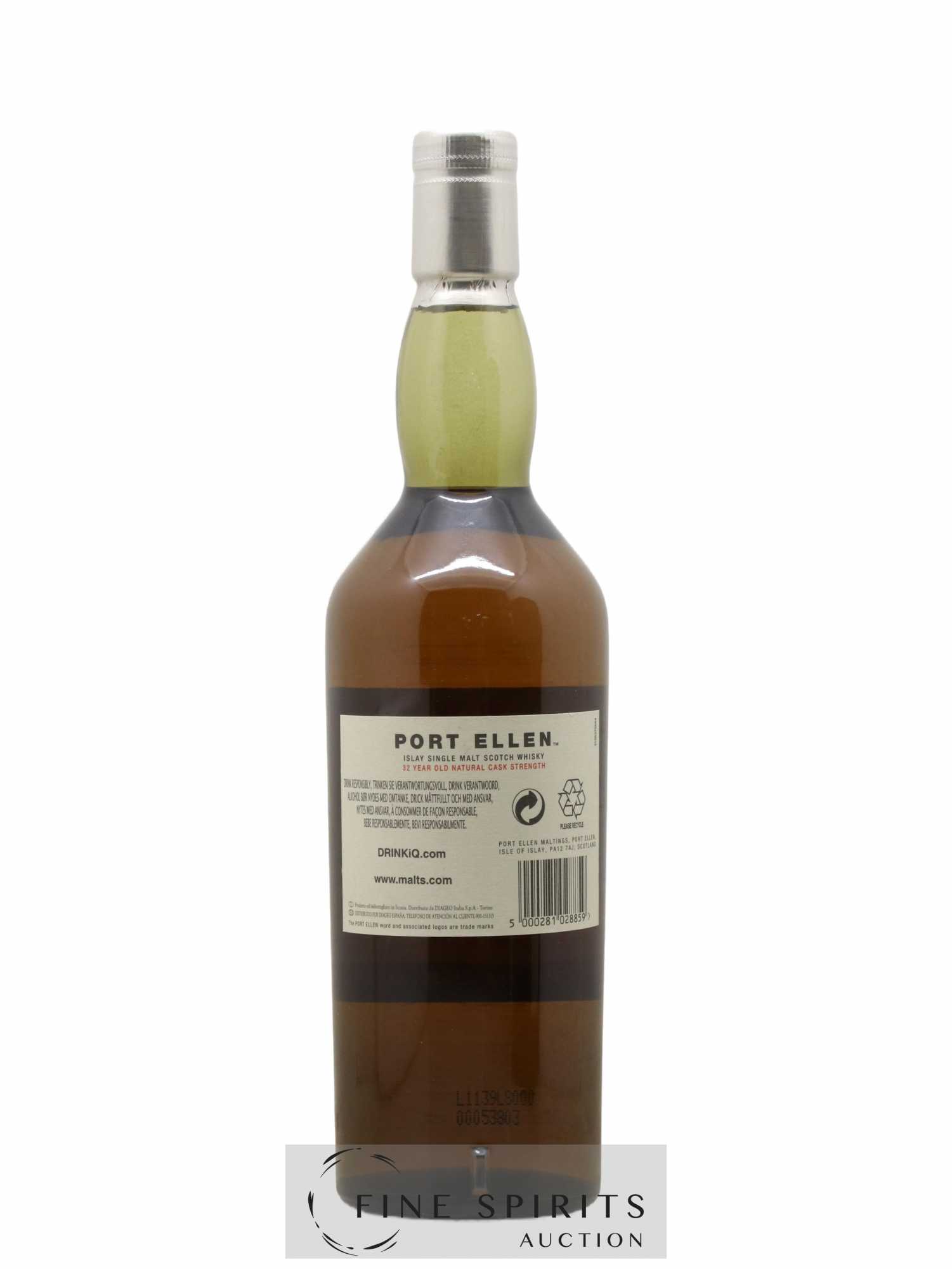 Port Ellen 32 years 1979 Of. 11th Release Natural Cask Strength - One of 2988 - bottled 2011 Limited Edition - Lot de 1 bouteille - 2