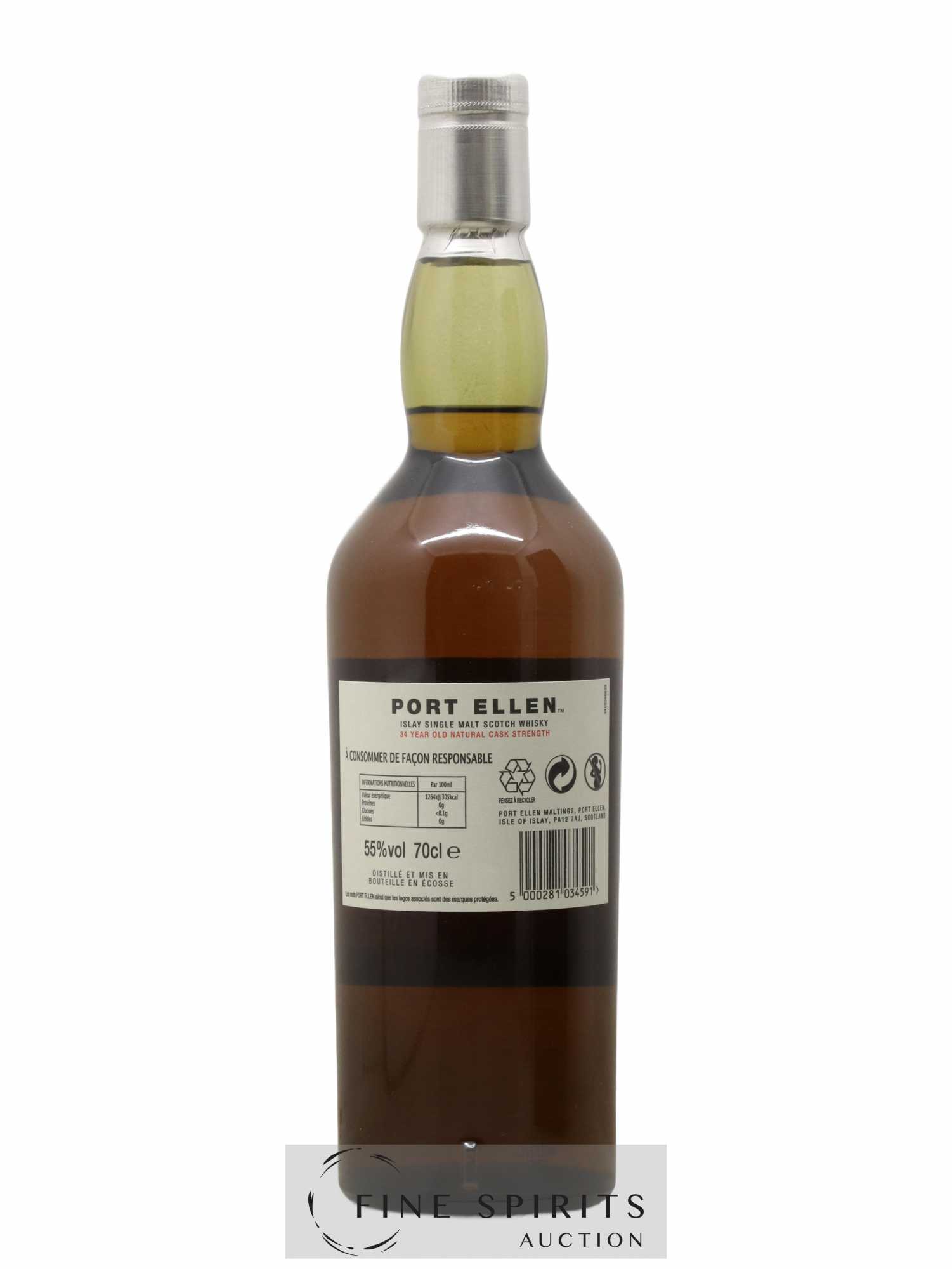 Port Ellen 34 years 1978 Of. 13th Release Natural Cask Strength - One of 2958 - bottled 2013 Limited Edition - Lot de 1 bouteille - 2