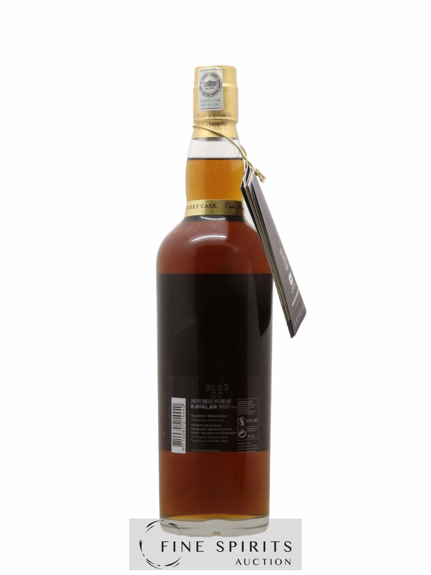 Kavalan Of. Solist Fino Sherry Cask n°S060814022 - One of 540 - bottled 2012 LMDW Cask Strength - Lot of 1 bottle - 2