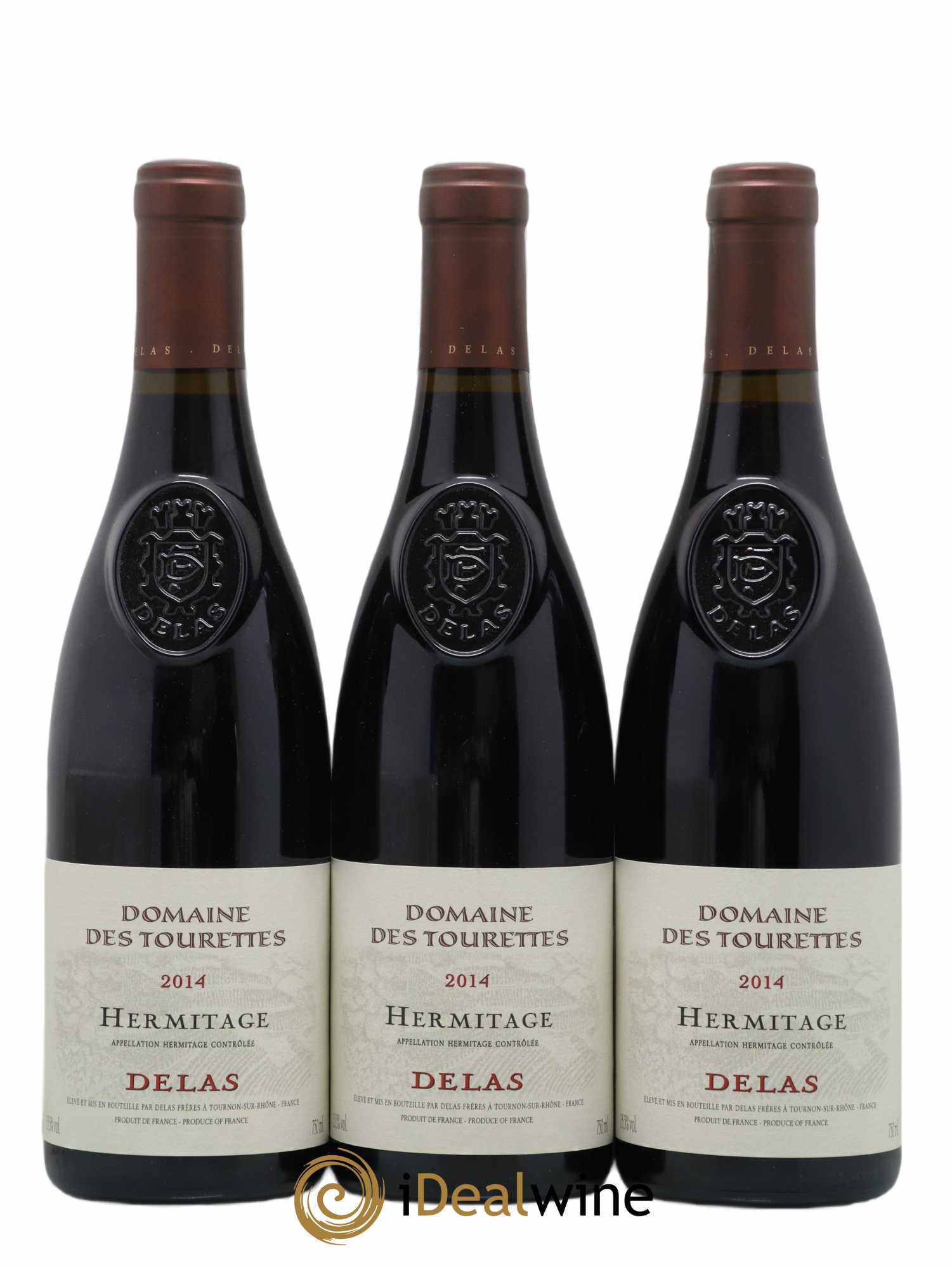 Hermitage Domaine des Tourettes Delas Frères 2014 - Lot de 3 bouteilles - 0