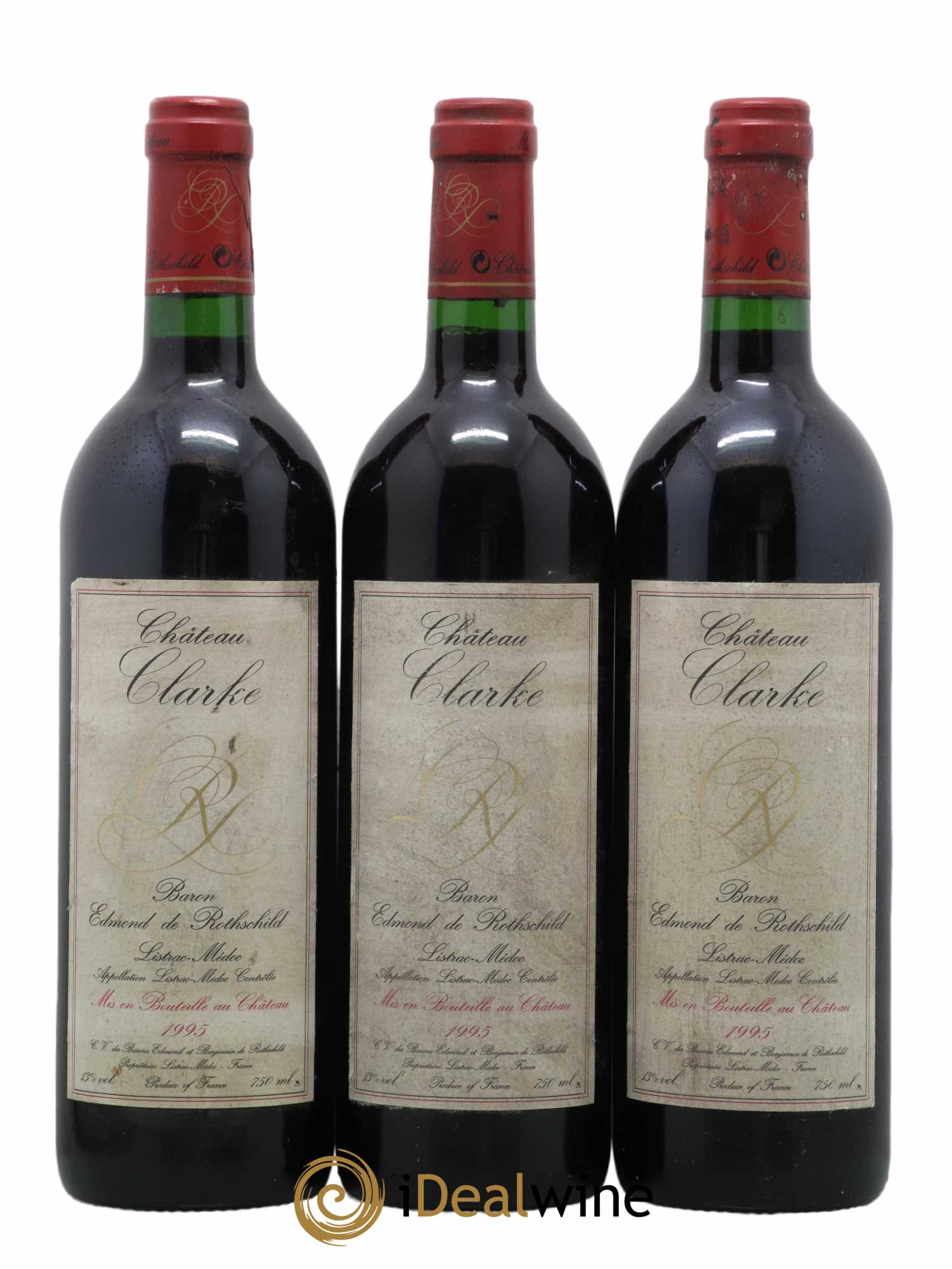 Château Clarke 1995 - Lot de 3 bouteilles - 0
