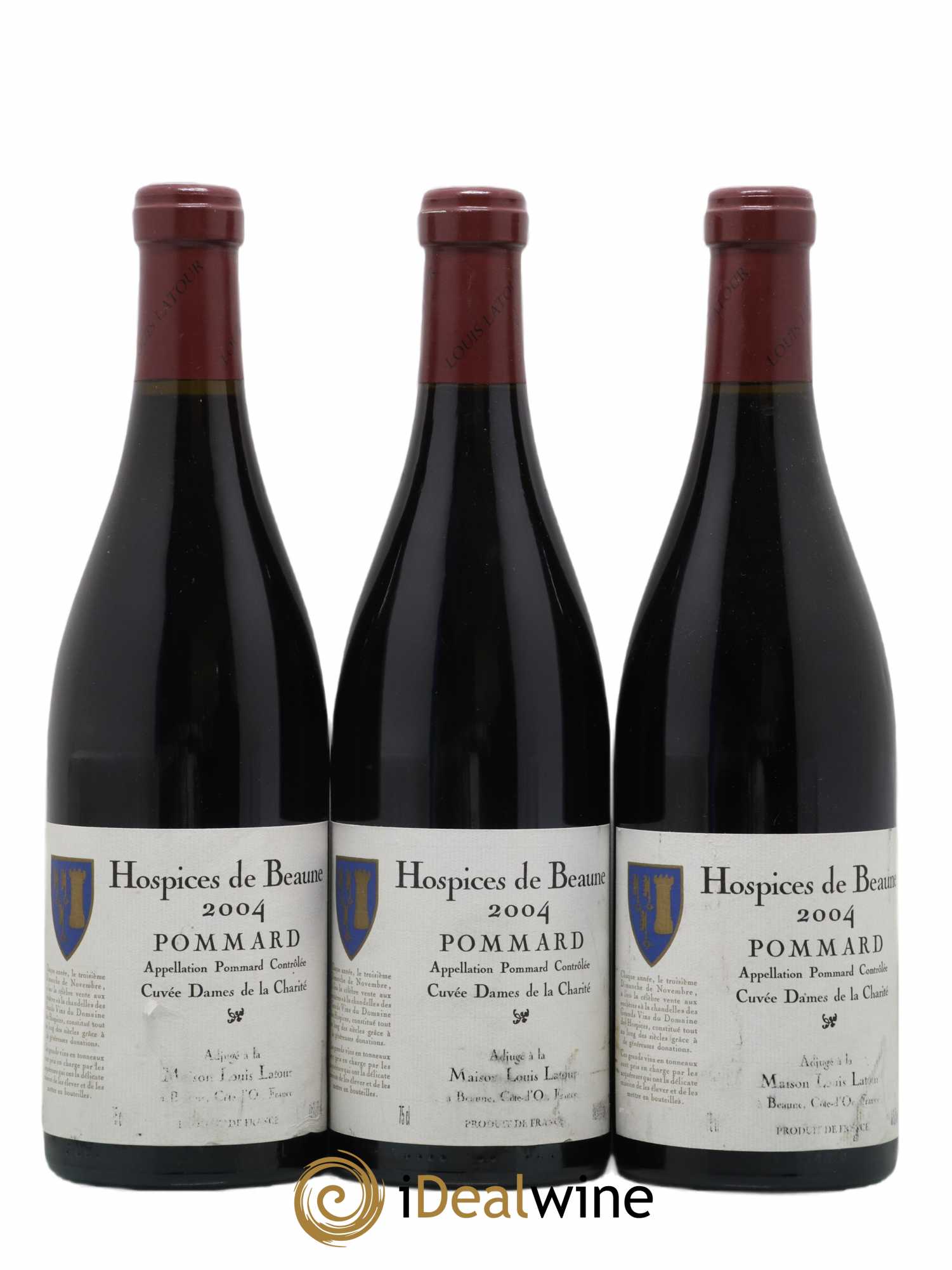 Pommard Cuvée Dames de la Charité Hospice de Beaune Louis Latour 2004 - Lot de 3 bouteilles - 0