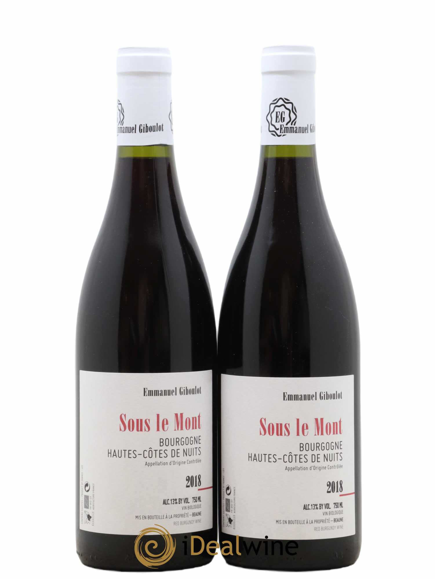 Hautes-Côtes de Nuits Sous le Mont Emmanuel Giboulot (Domaine) 2018 - Lot of 2 bottles - 0