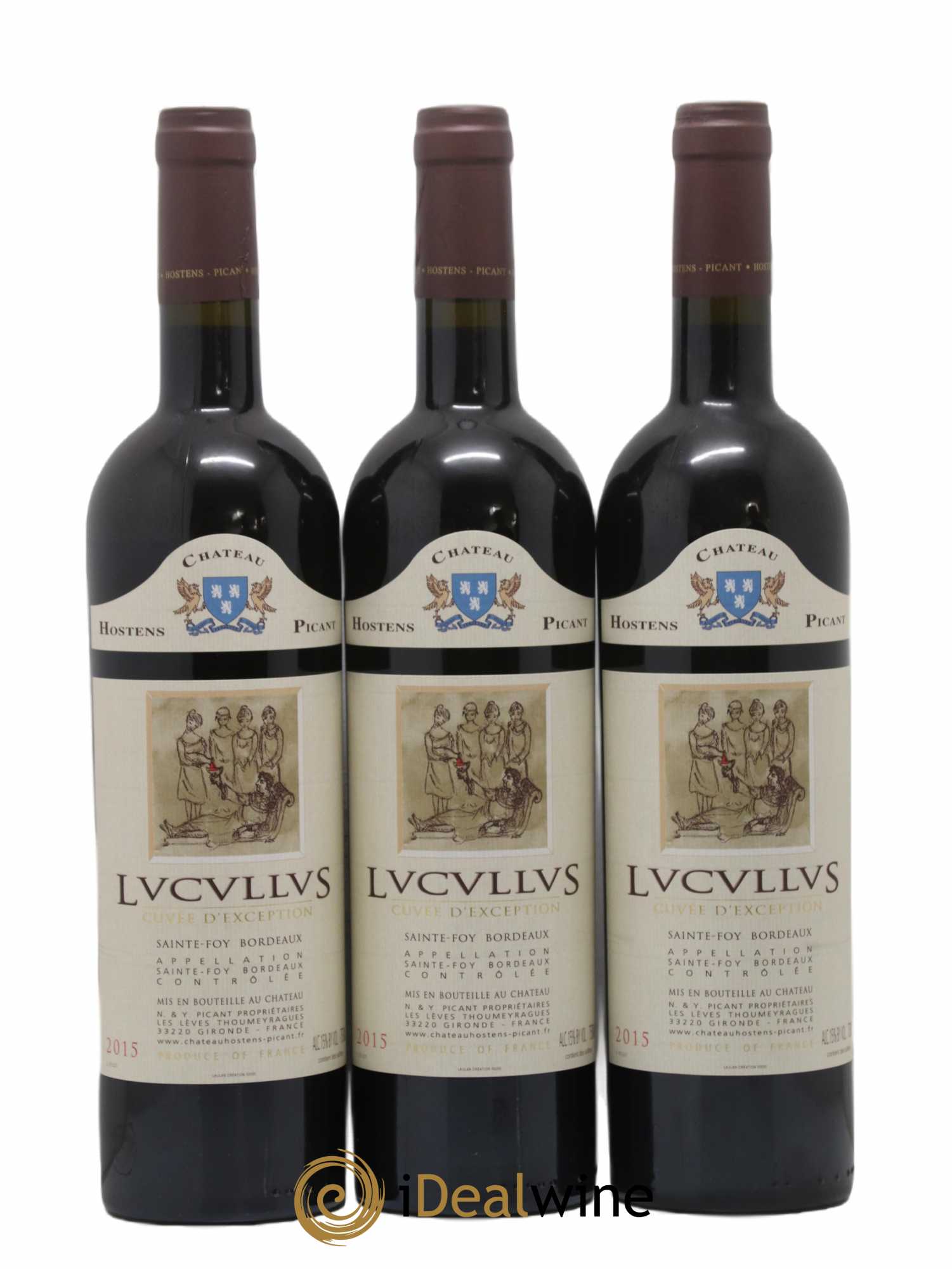 Château Hostens-Picant Lucullus Cuvée d'Exception 2015 - Lot de 12 bouteilles - 1