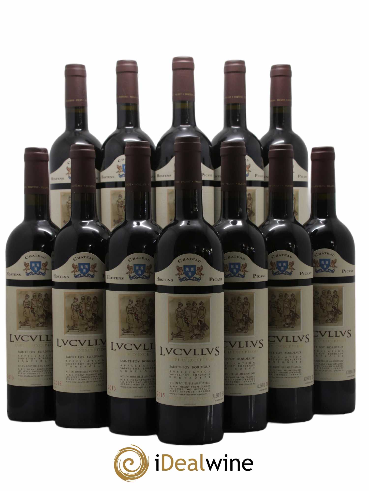 Château Hostens-Picant Lucullus Cuvée d'Exception 2015 - Lot de 12 bouteilles - 0