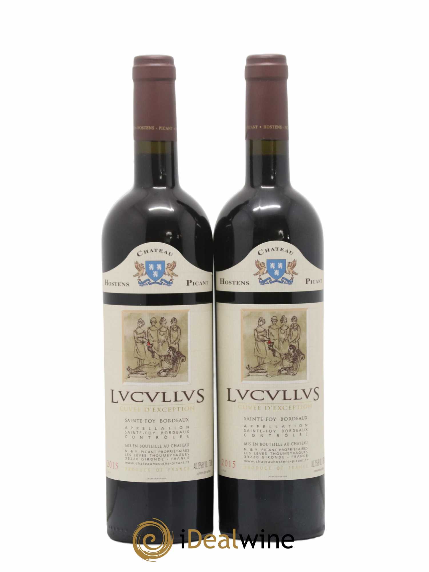 Château Hostens-Picant Lucullus Cuvée d'Exception 2015 - Lot de 2 bouteilles - 0