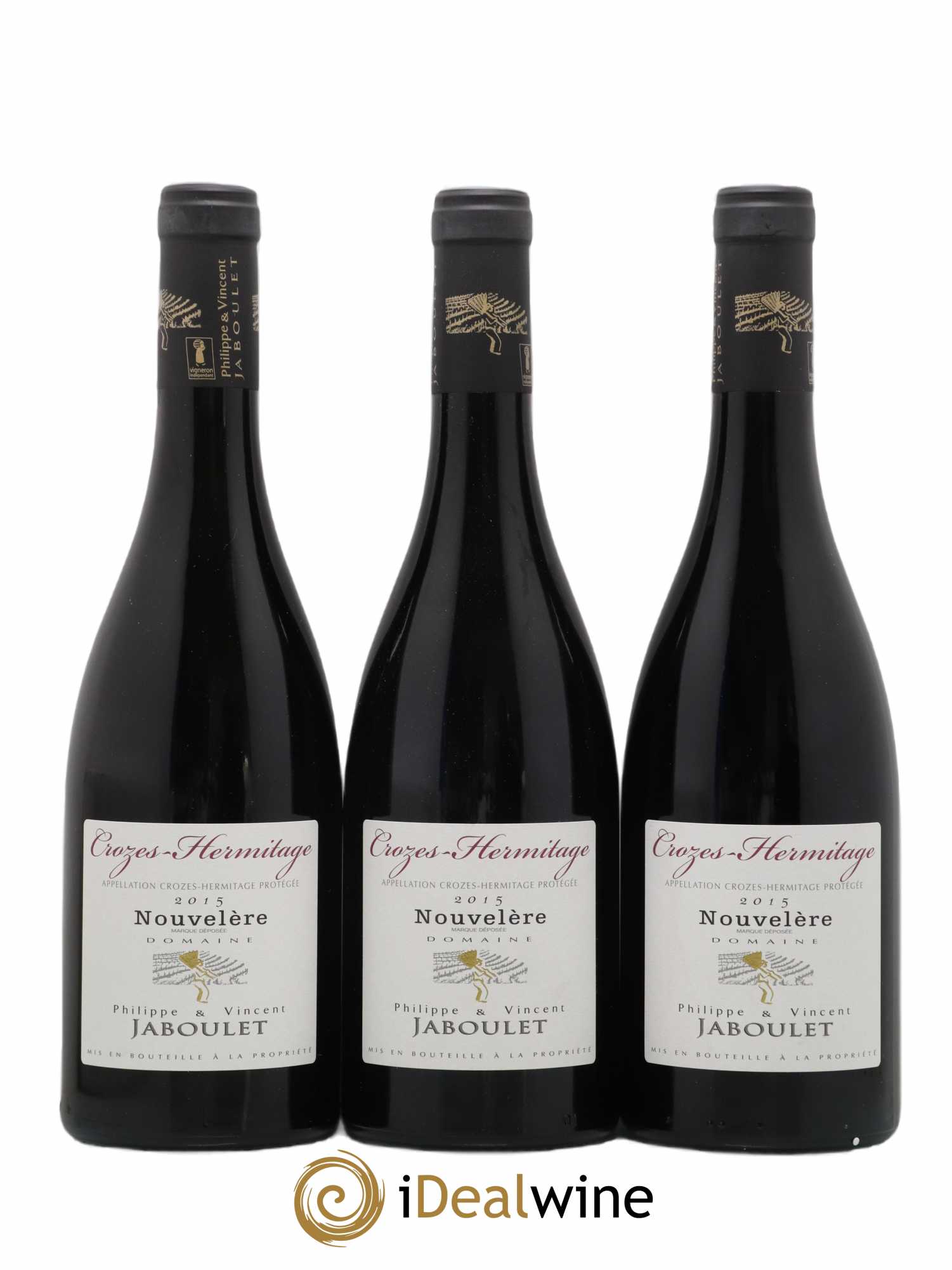 Crozes-Hermitage Nouvelere Philippe Et Vincent Jaboulet 2015 - Lot de 3 bouteilles - 0